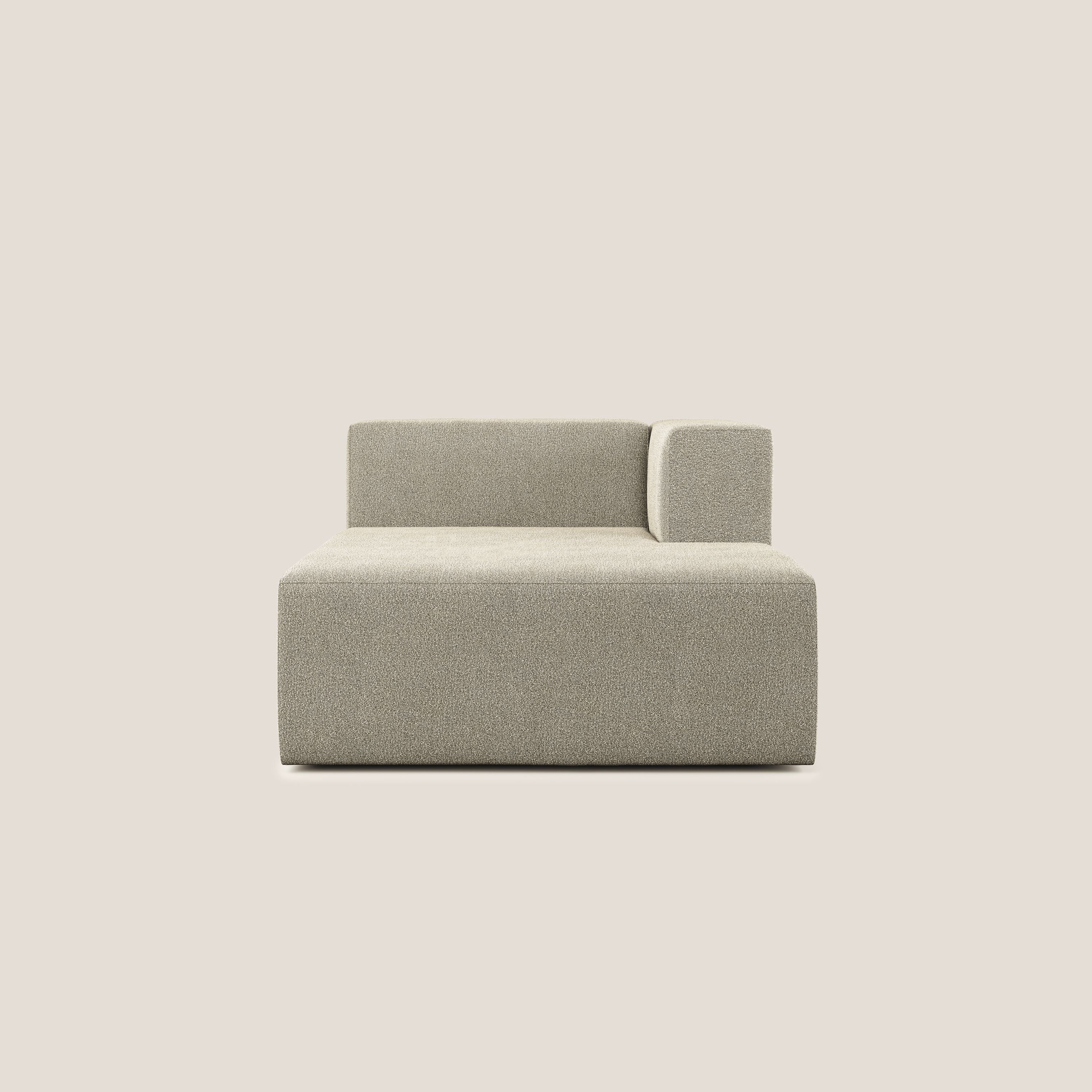 Nettuno modulo chaise longue in morbido tessuto bouclè T07 beige - divitt.sbs