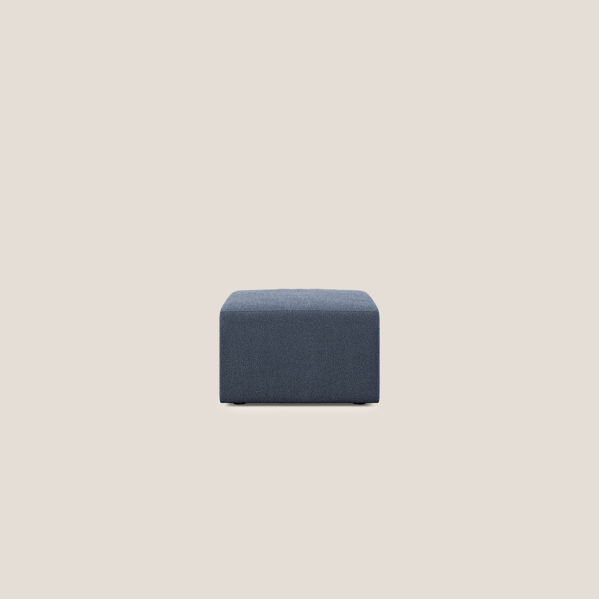 Nettuno modulo pouf in morbido tessuto bouclè T07 blu - divitt.sbs
