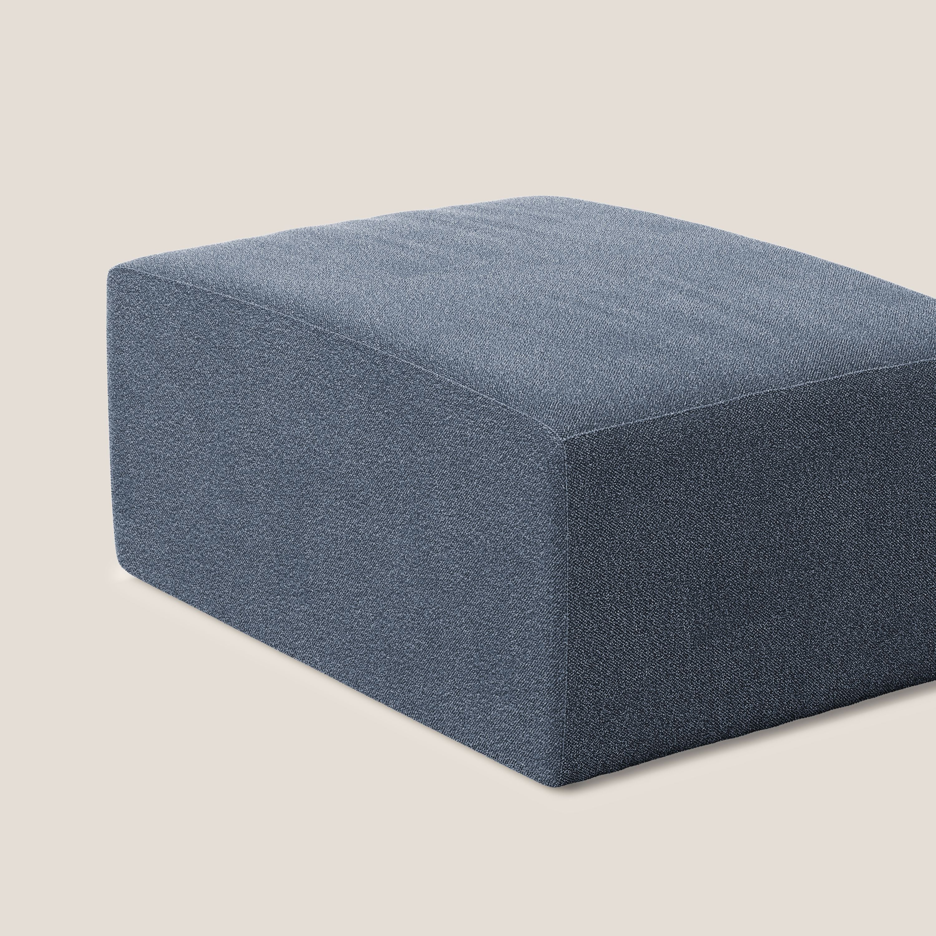 Nettuno modulo pouf in morbido tessuto bouclè T07 blu - divitt.sbs