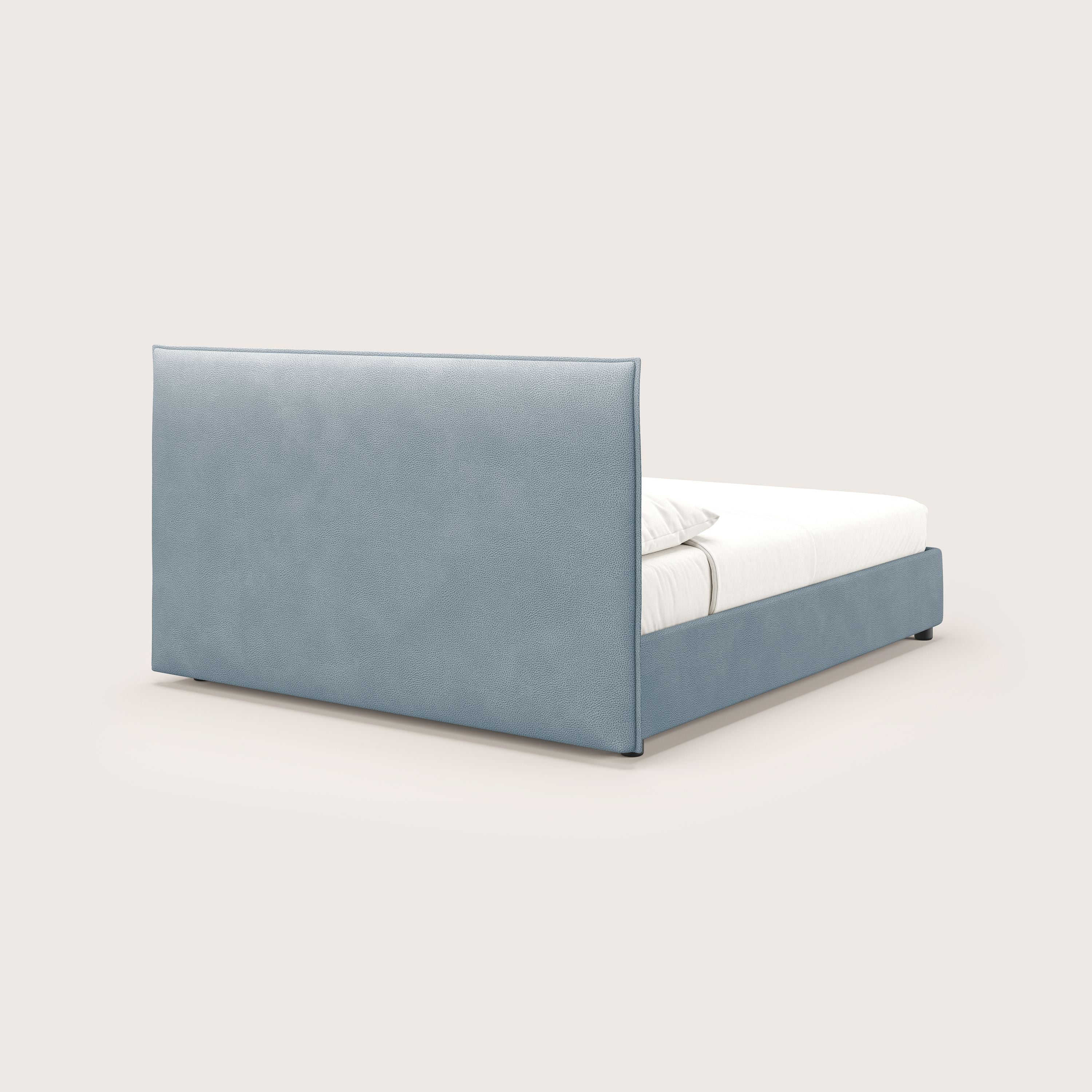 Nina letto contenitore dal design minimal in microfibra effetto pelle smacchiabile carta da zucchero - divitt.sbs