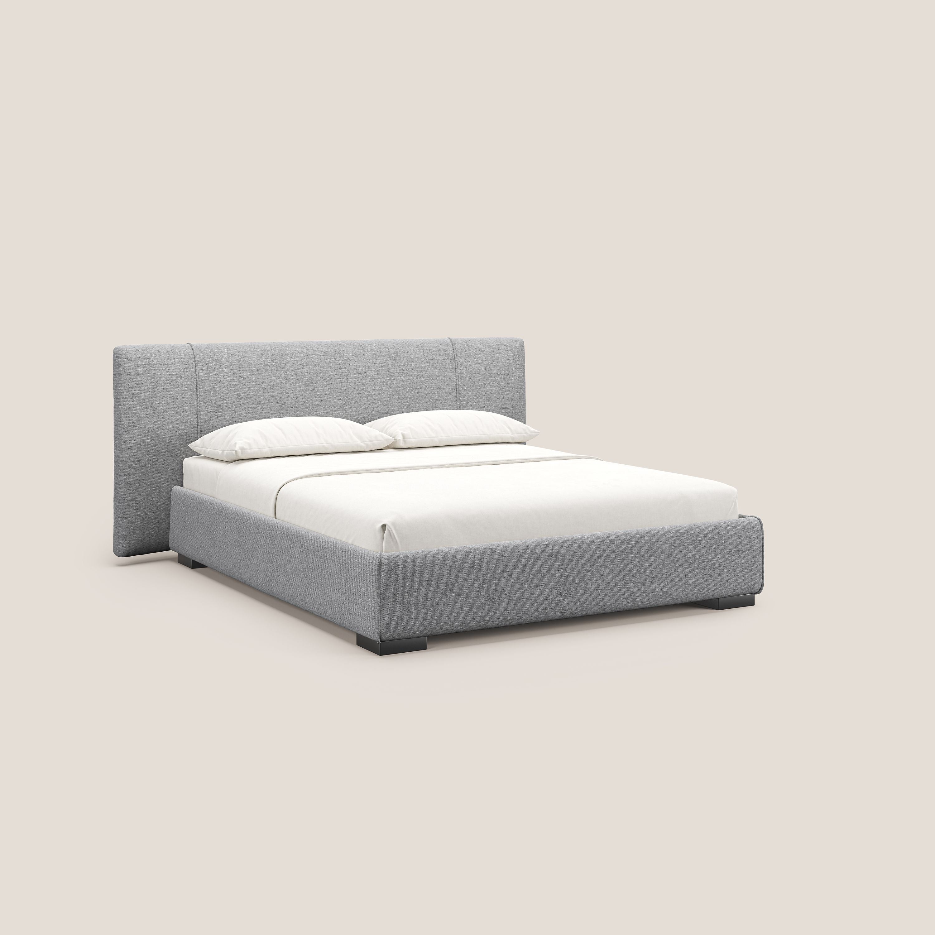 Omero letto imbottito contenitore sfoderabile in tessuto fiammato impermeabile T14 grigio chiaro - divitt.sbs