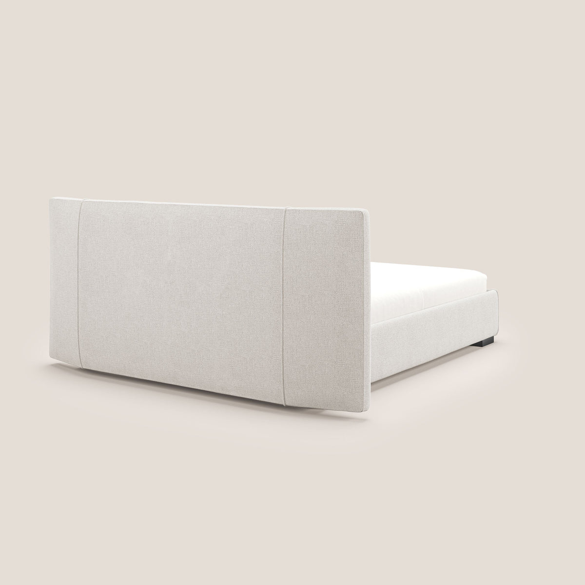 Omero letto imbottito contenitore sfoderabile in tessuto fiammato impermeabile T14 panna - divitt.sbs