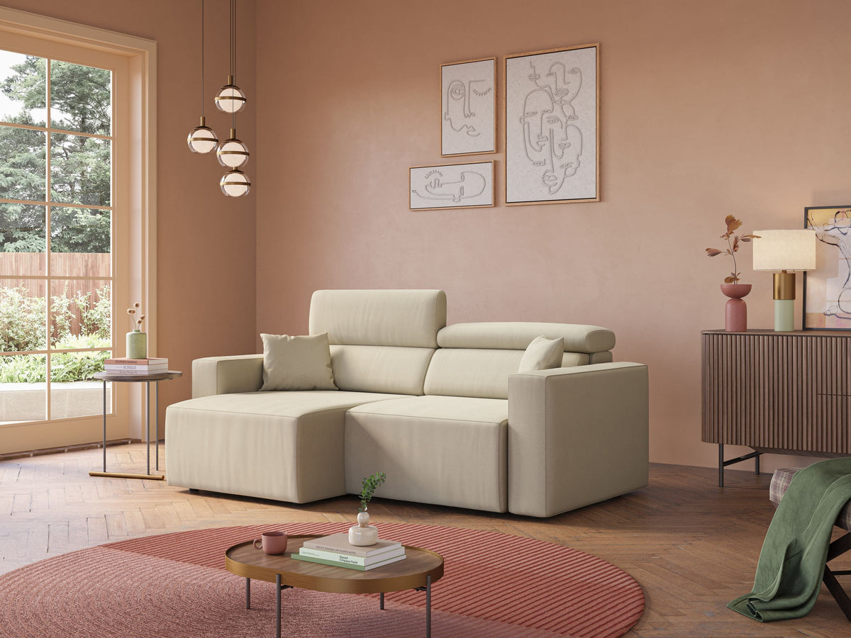 Orwell divano con seduta estraibile in microfibra smacchiabile T11 panna - divitt.sbs
