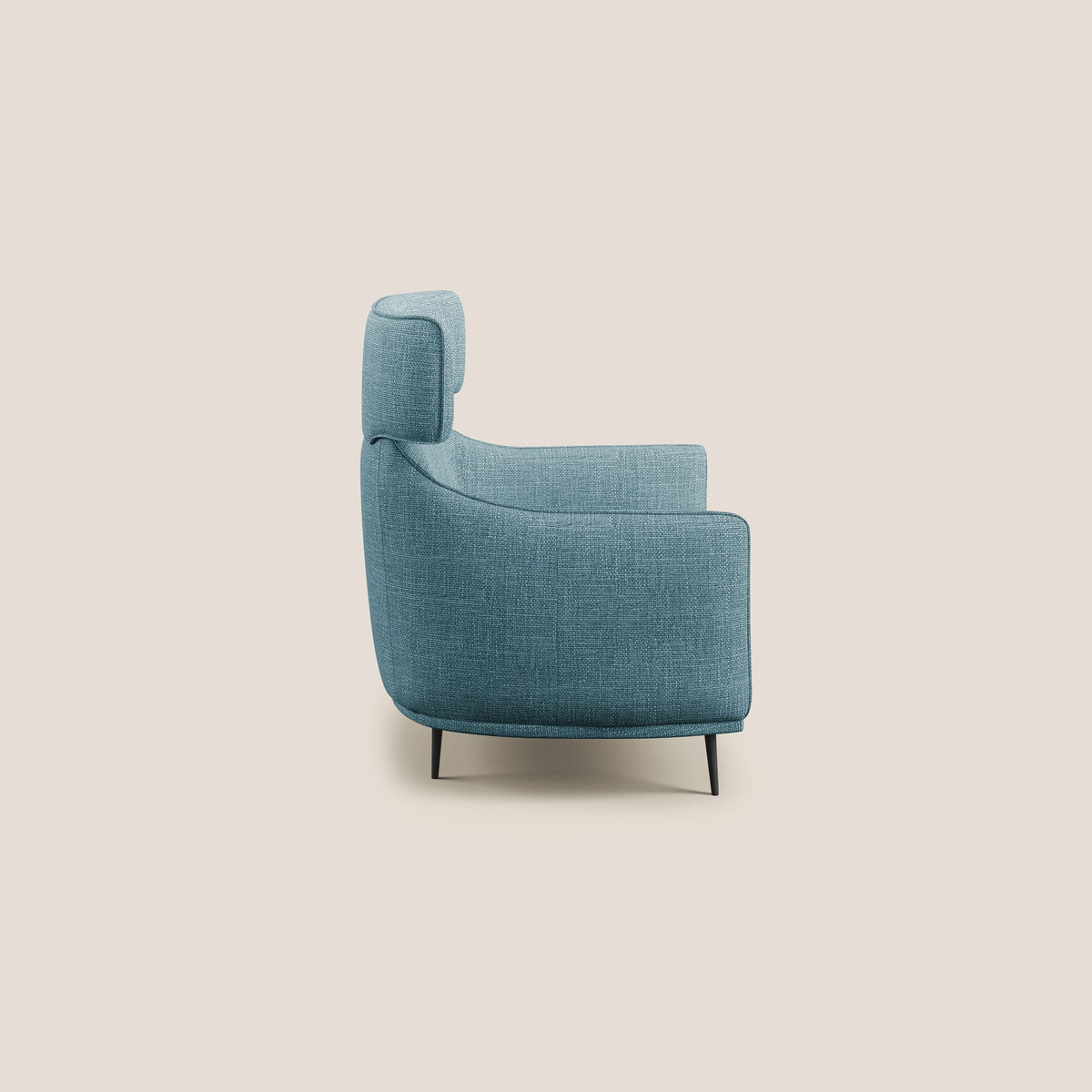 Zelda Poltroncina dal design moderno in morbido tessuto impermeabile T06 azzurro - divitt.sbs