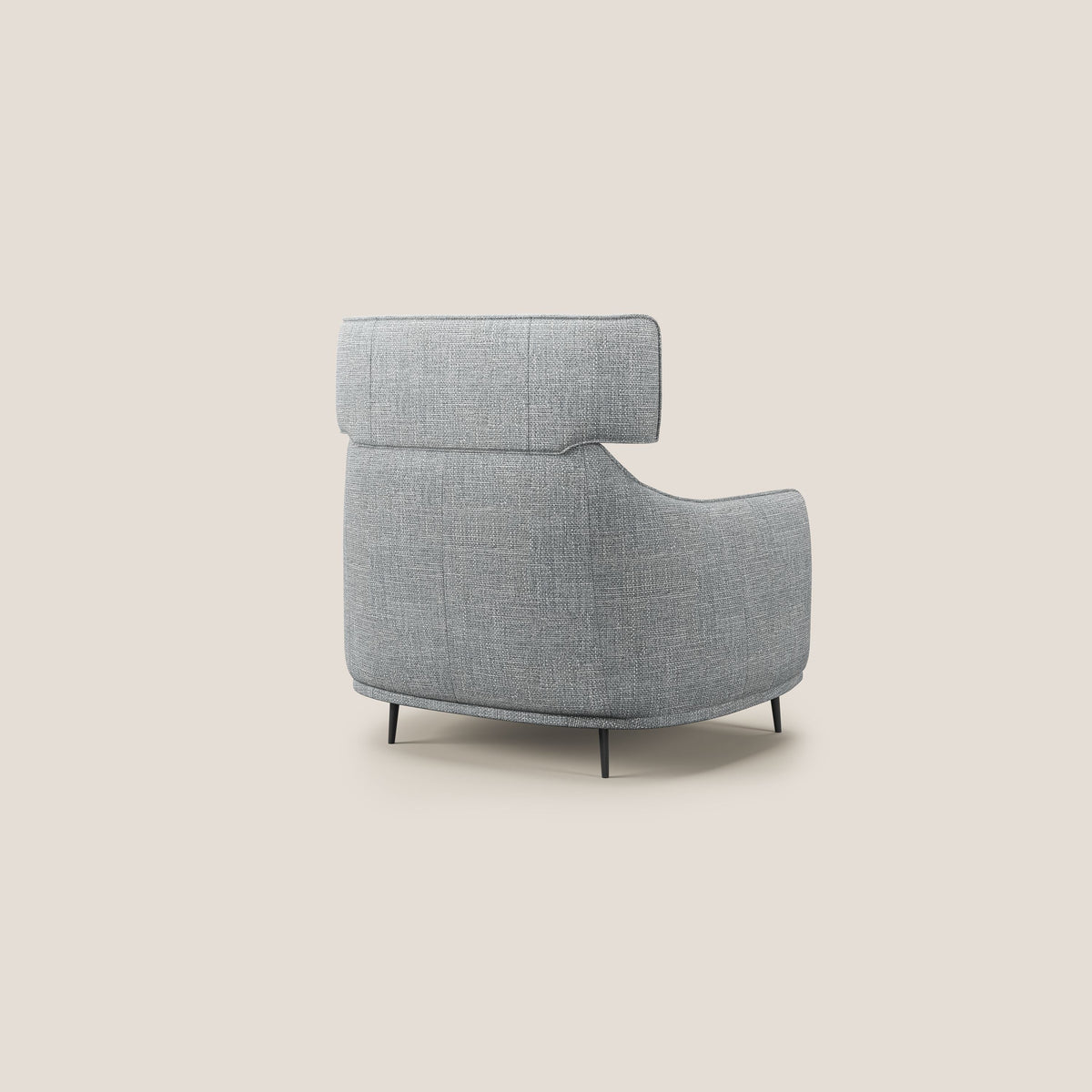 Zelda Poltroncina dal design moderno in morbido tessuto impermeabile T06 grigio - divitt.sbs