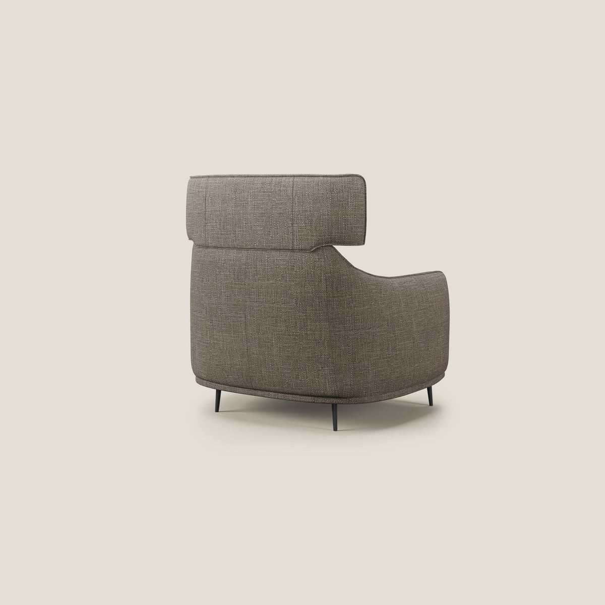 Zelda Poltroncina dal design moderno in morbido tessuto impermeabile T06 marrone - divitt.sbs