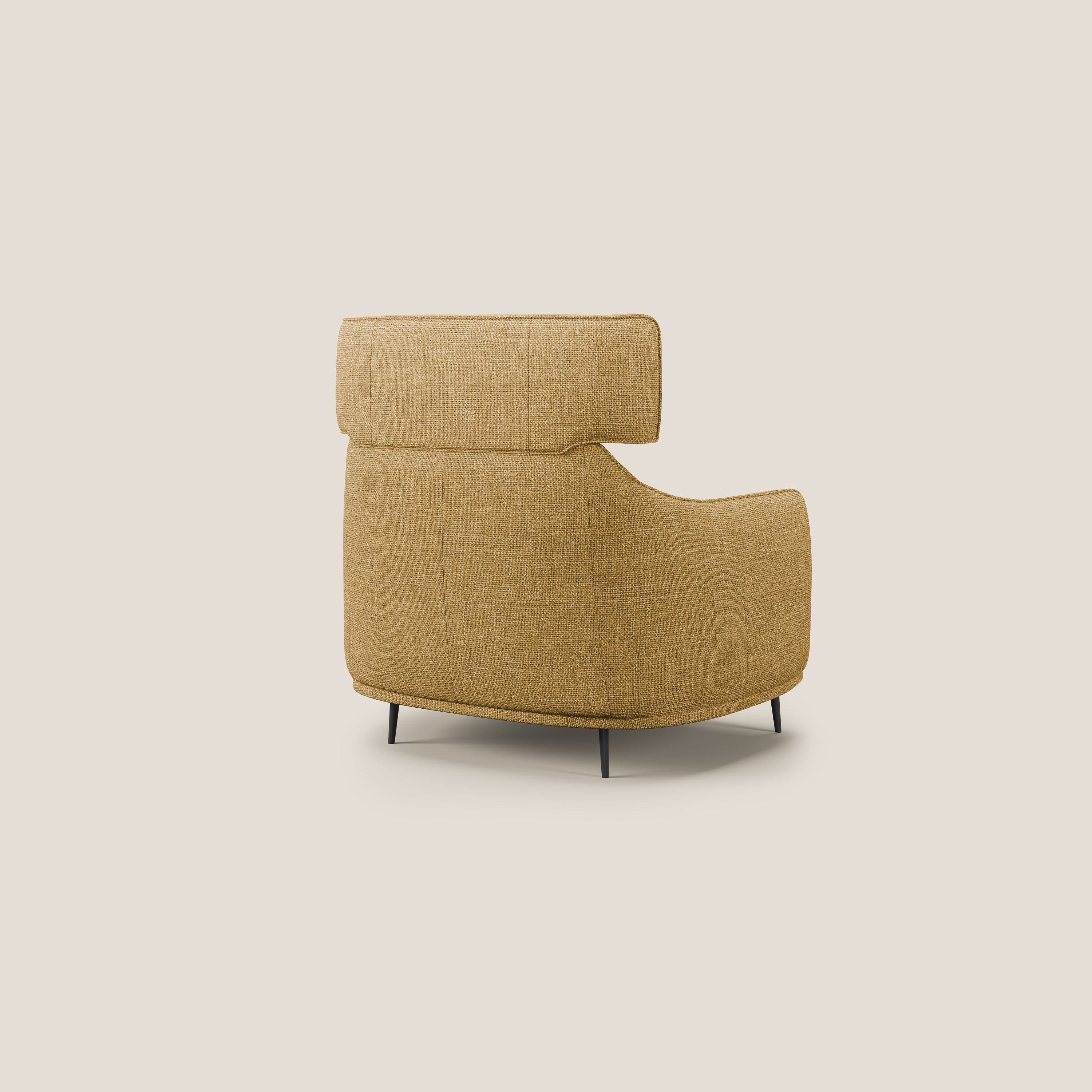 Zelda Poltroncina dal design moderno in morbido tessuto impermeabile T06 giallo - divitt.sbs