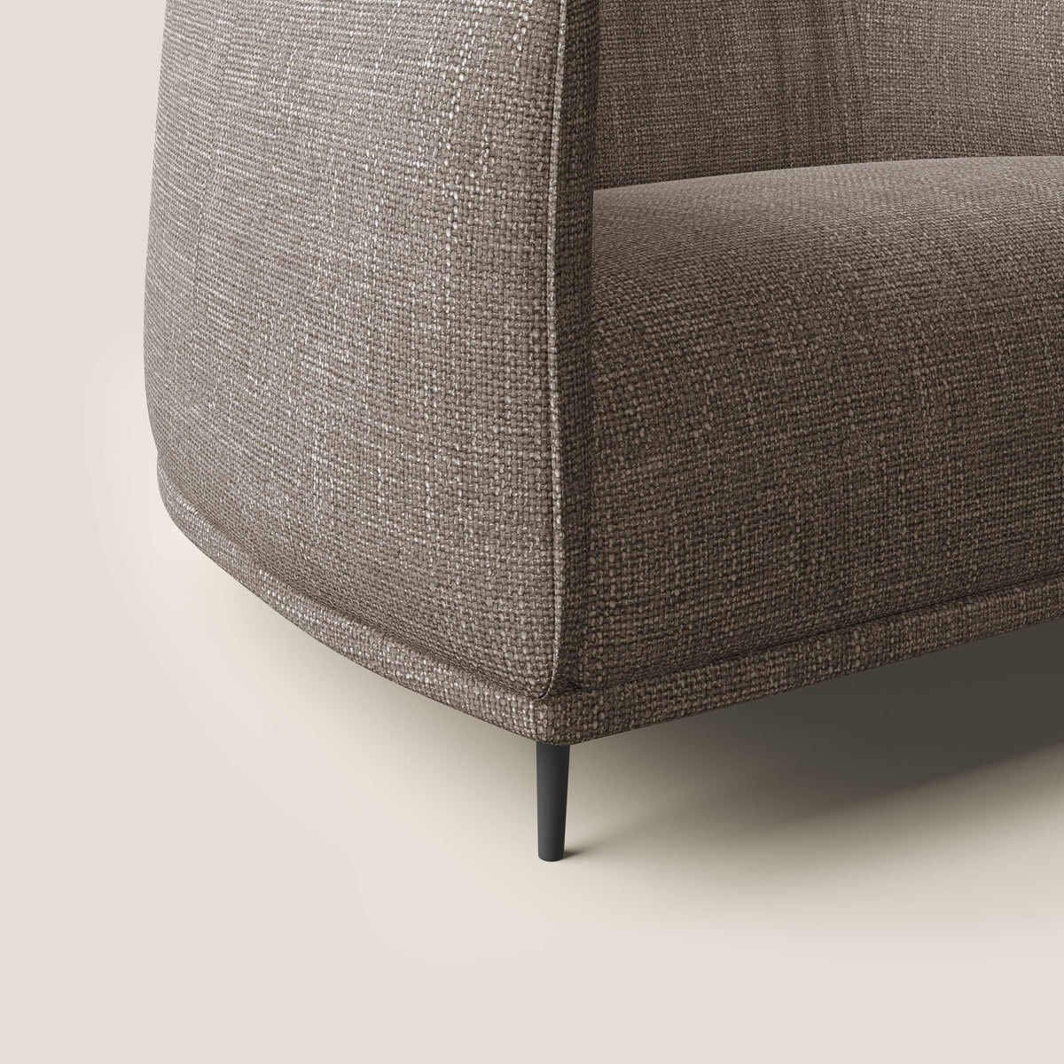 Zelda Poltroncina dal design moderno in morbido tessuto impermeabile T06 marrone - divitt.sbs
