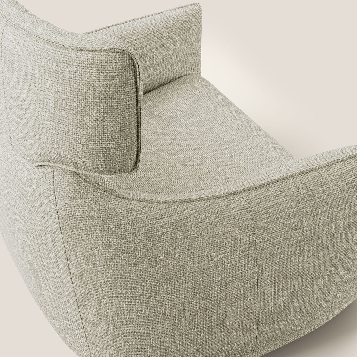 Zelda Poltroncina dal design moderno in morbido tessuto impermeabile T06 panna - divitt.sbs
