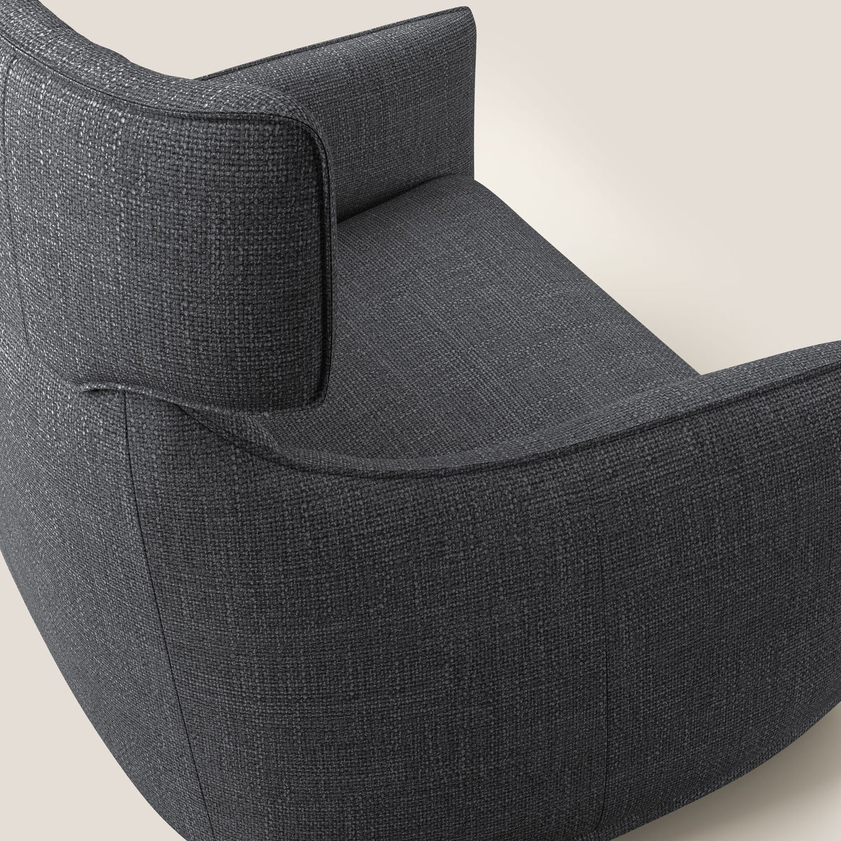 Zelda Poltroncina dal design moderno in morbido tessuto impermeabile T06 antracite - divitt.sbs