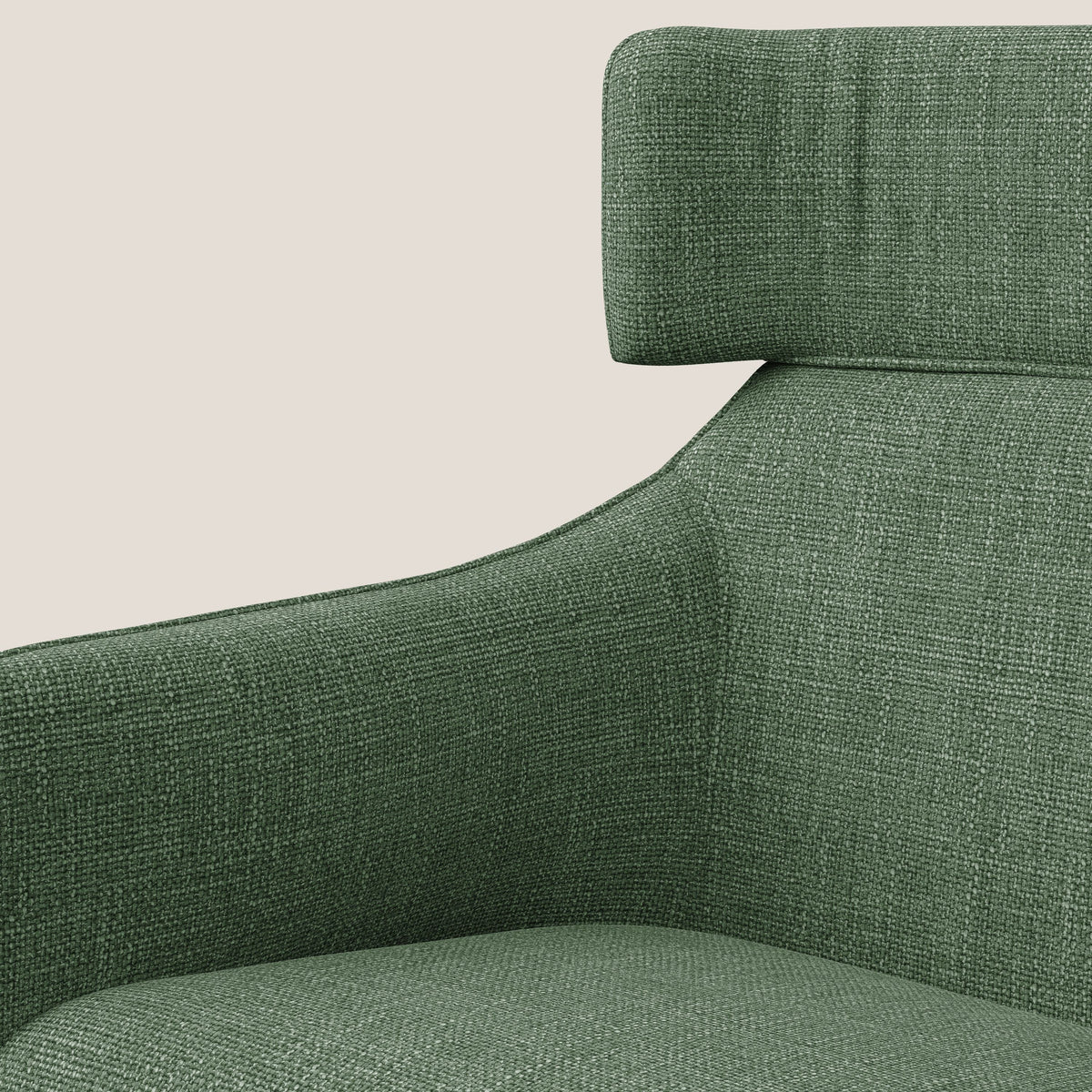 Zelda Poltroncina dal design moderno in morbido tessuto impermeabile T06 verde - divitt.sbs