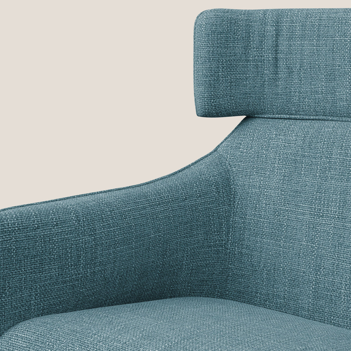 Zelda Poltroncina dal design moderno in morbido tessuto impermeabile T06 azzurro - divitt.sbs