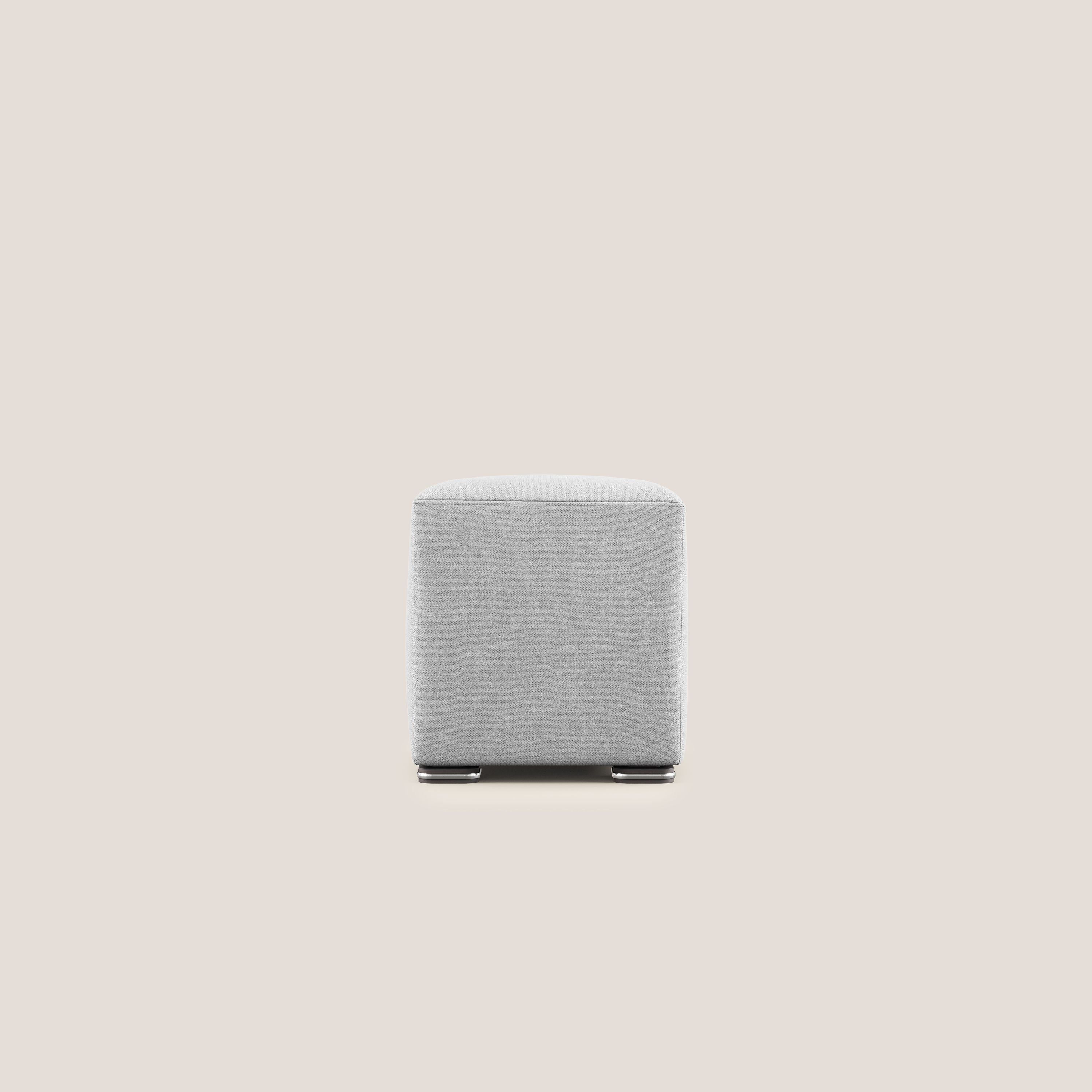 Cube pouf in tessuto morbido impermeabile T02 grigio chiaro - divitt.sbs