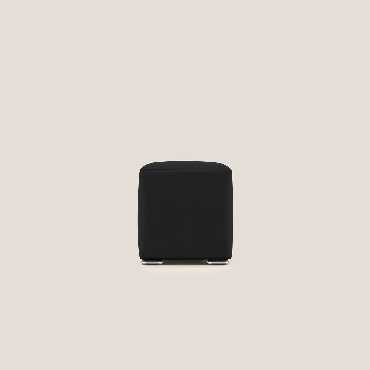 Cube pouf in microfibra smacchiabile T11 nero - divitt.sbs