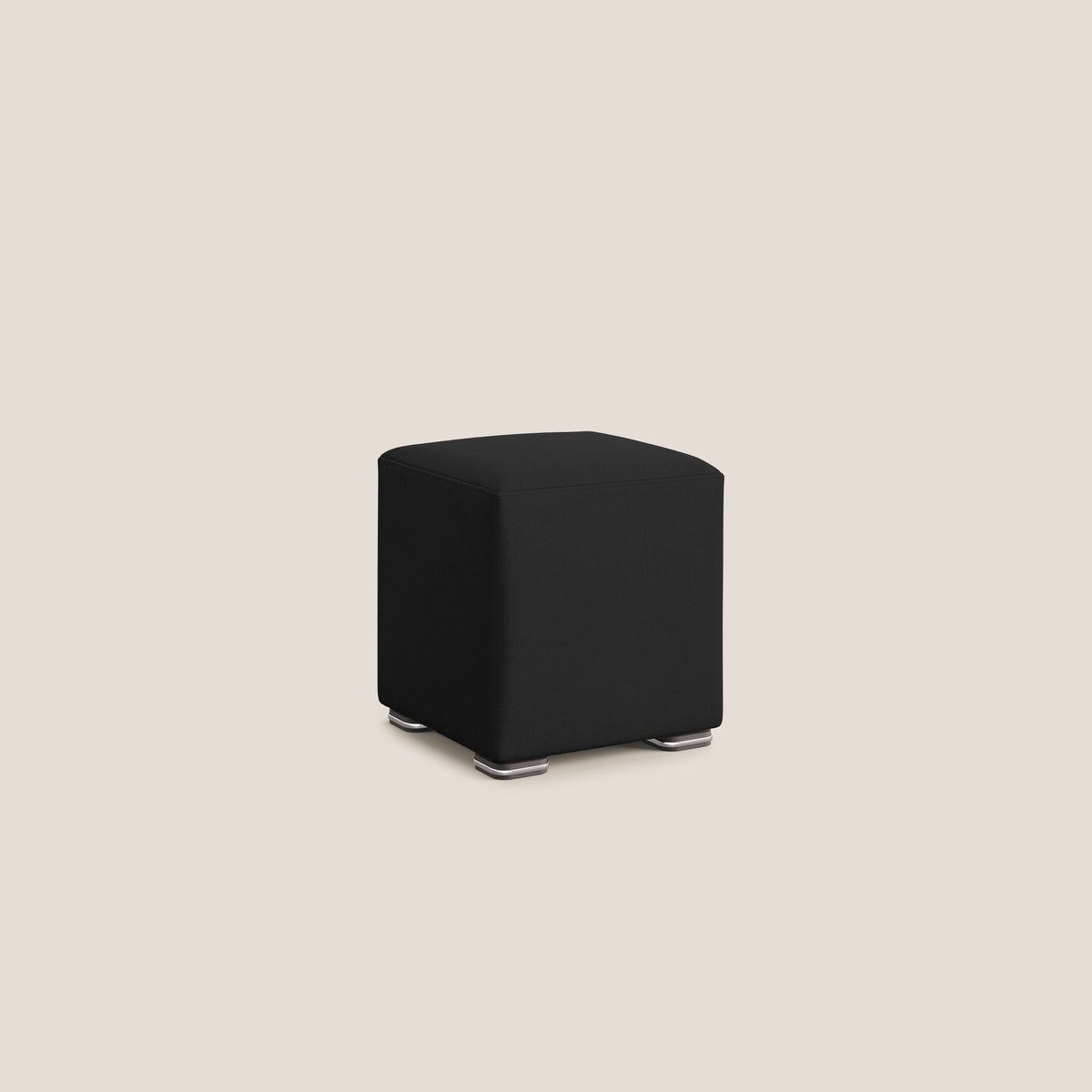 Cube pouf in microfibra smacchiabile T11 nero - divitt.sbs