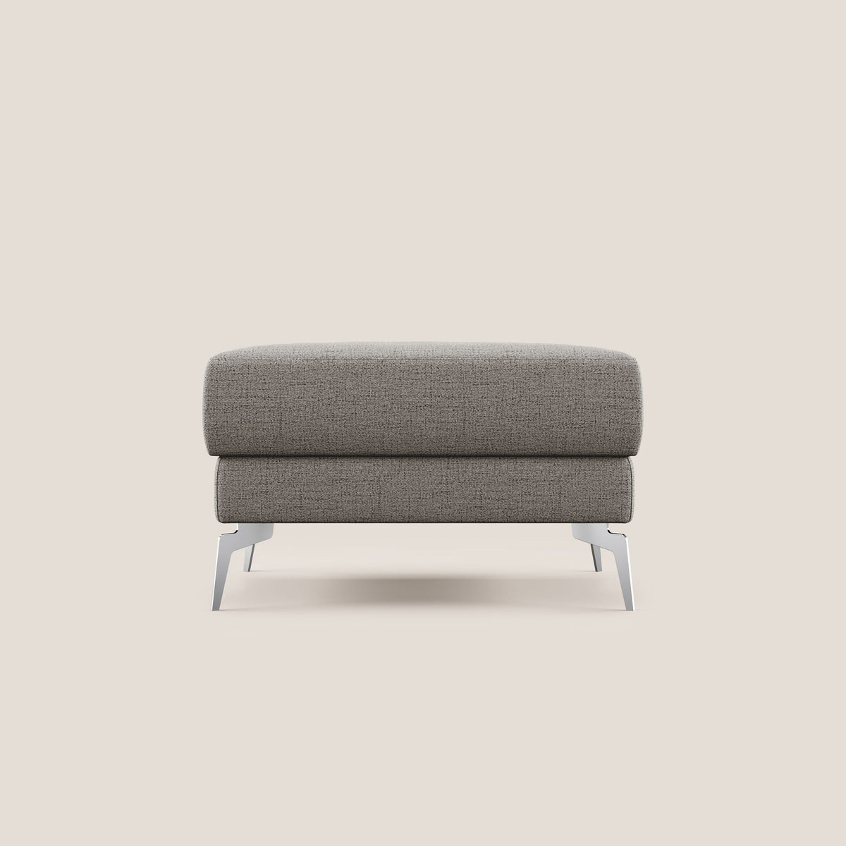 Star Pouf con piedini alti in tessuto impermeabile fiammato T03 talpa - divitt.sbs