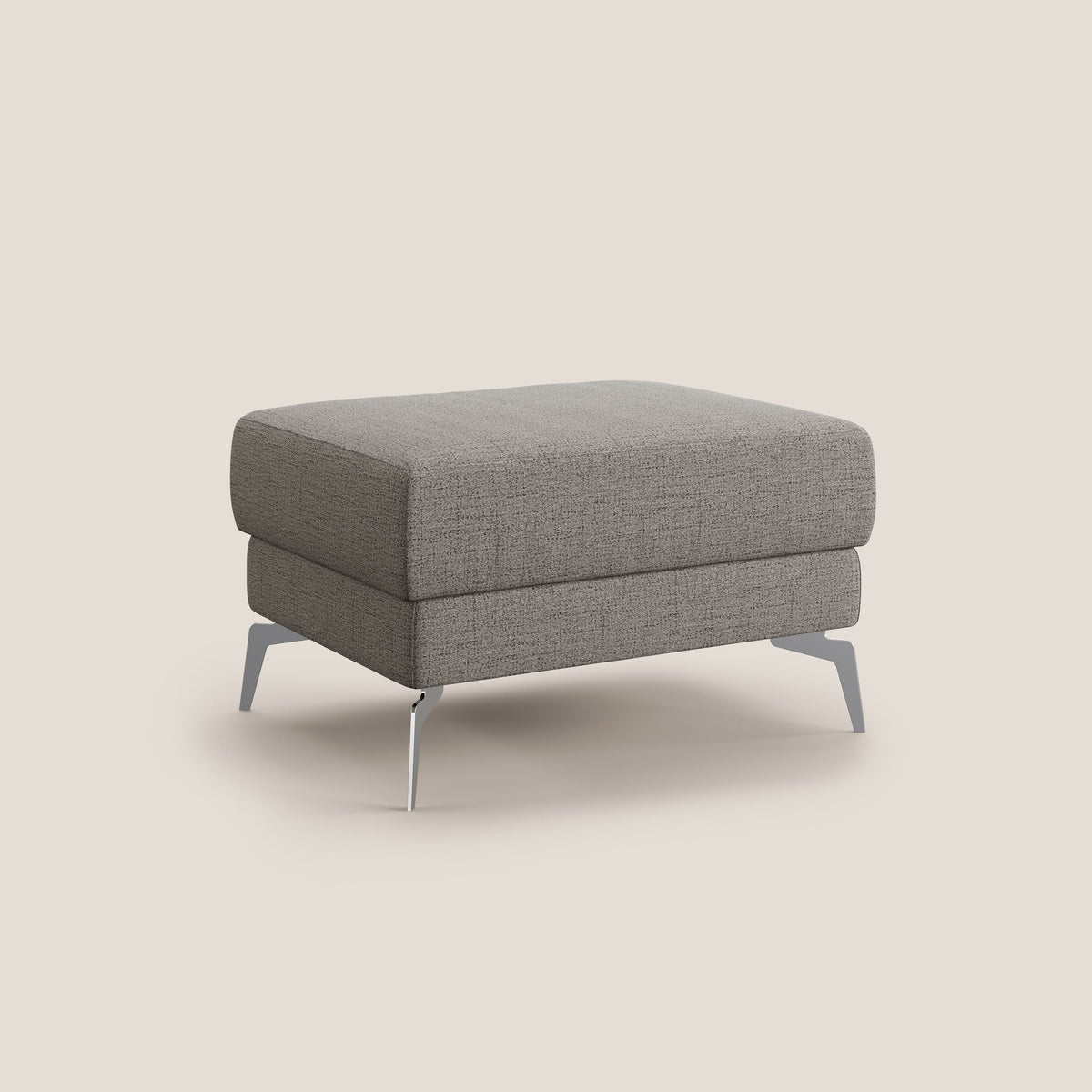 Star Pouf con piedini alti in tessuto impermeabile fiammato T03 talpa - divitt.sbs
