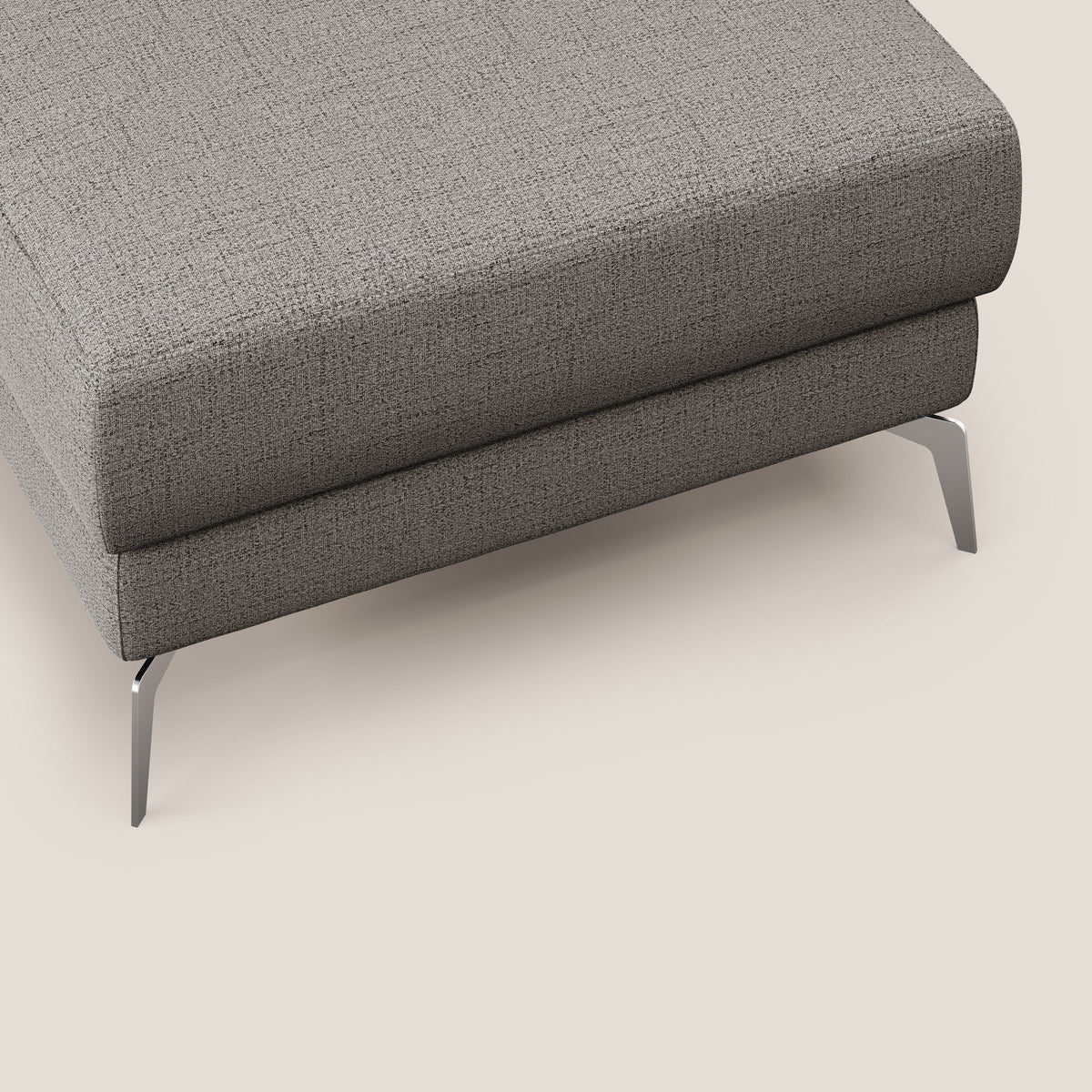 Star Pouf con piedini alti in tessuto impermeabile fiammato T03 talpa - divitt.sbs