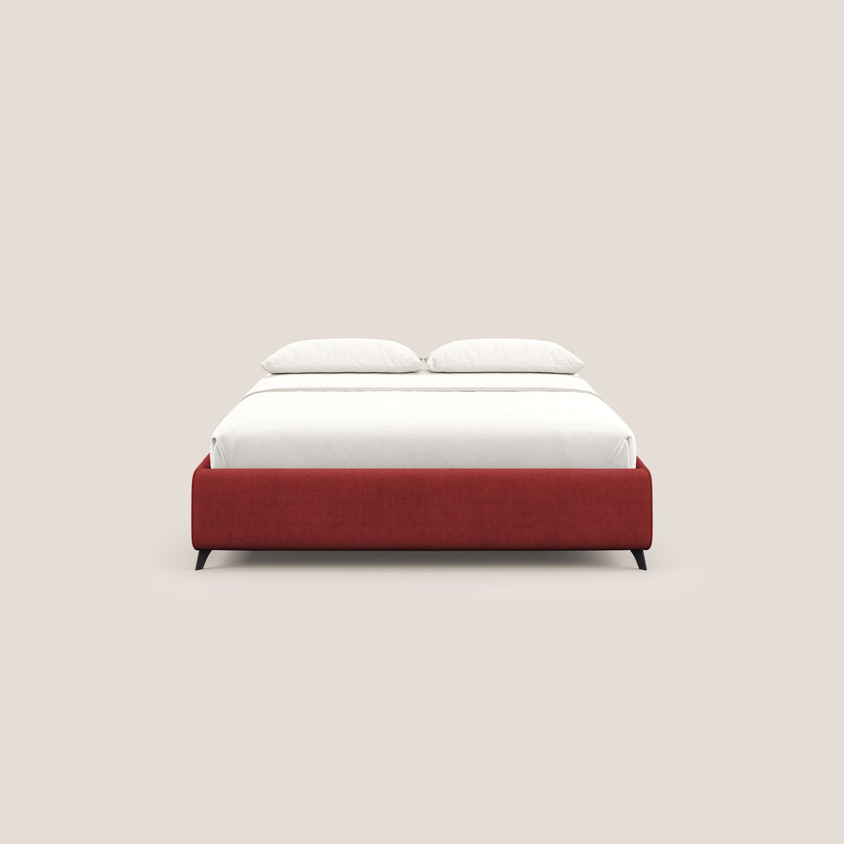 Sara sommier con giroletto contenitore in tessuto impermeabile T02 rosso - divitt.sbs