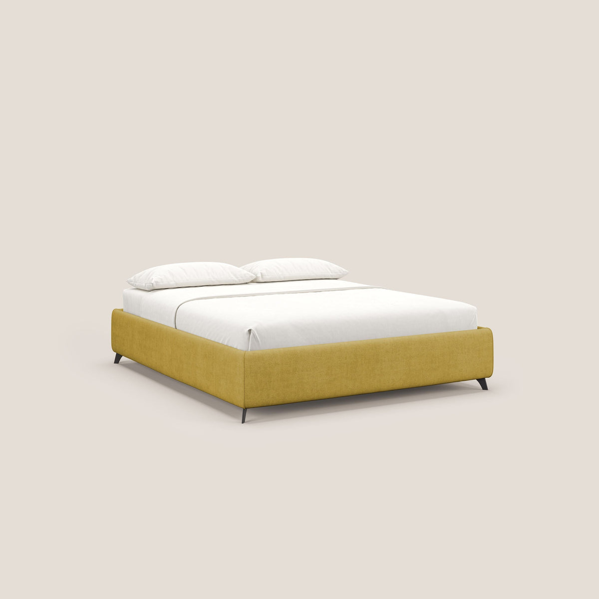 Sara sommier con giroletto contenitore in tessuto impermeabile T02 giallo - divitt.sbs