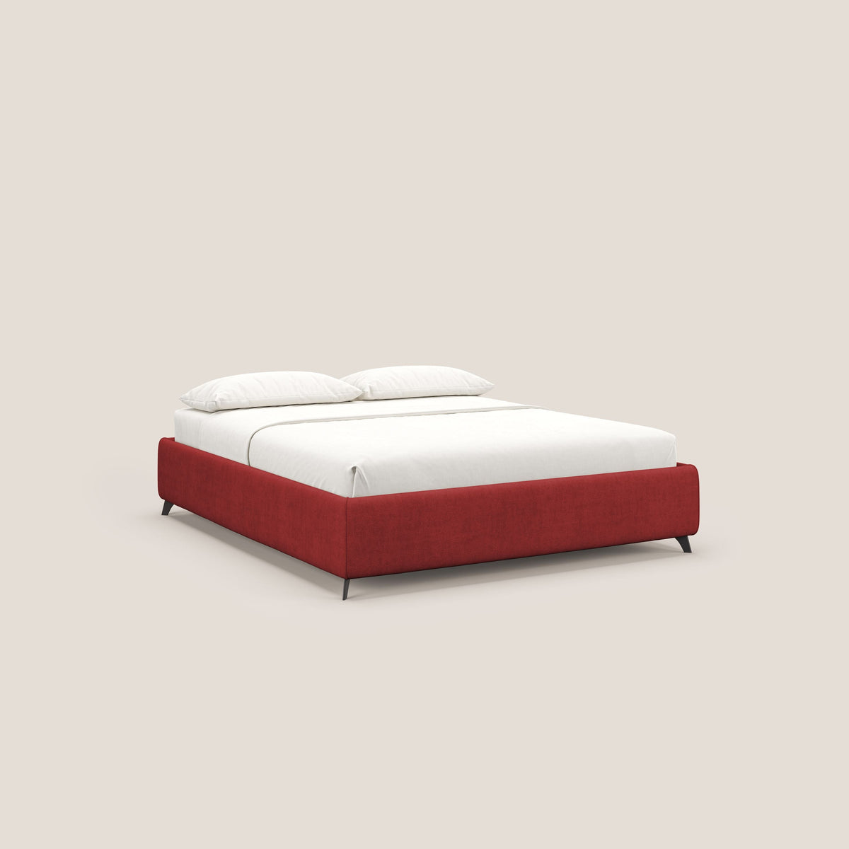 Sara sommier con giroletto contenitore in tessuto impermeabile T02 rosso - divitt.sbs