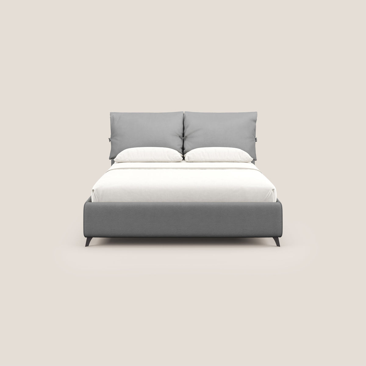Susan letto imbottito contenitore completamente sfoderabile in microfibra smacchiabile T11 grigio - divitt.sbs