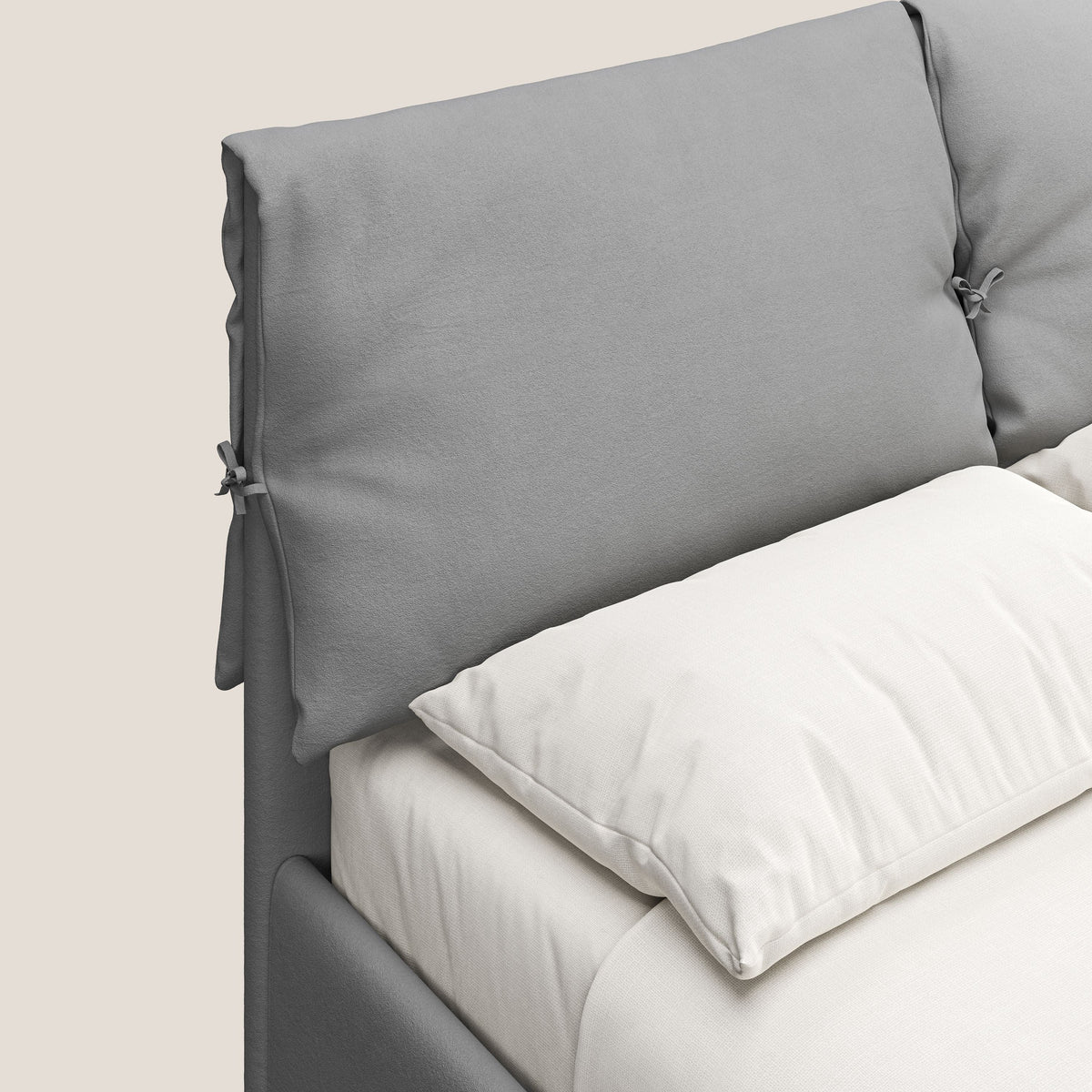 Susan letto imbottito contenitore completamente sfoderabile in microfibra smacchiabile T11 grigio - divitt.sbs