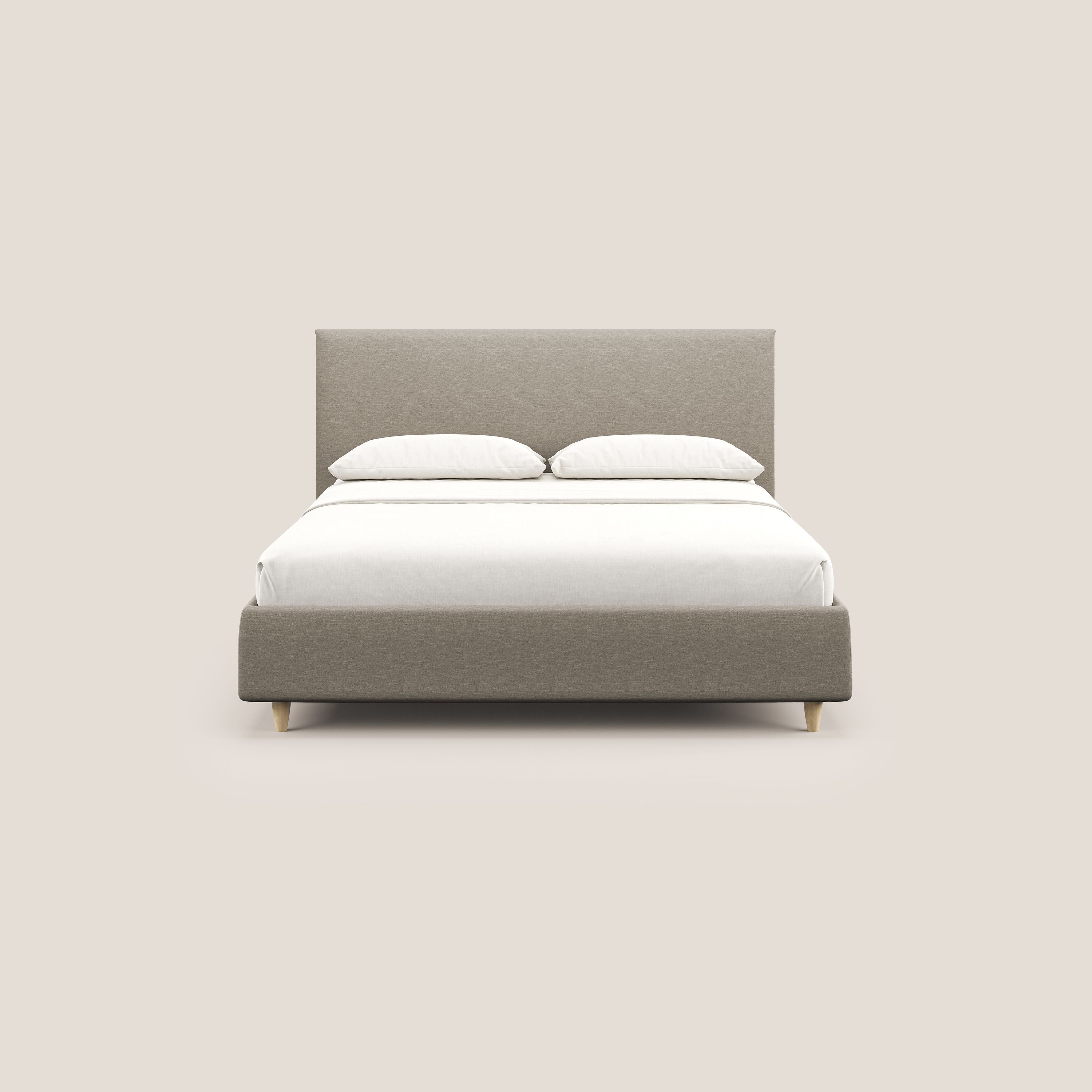 Teresa letto contenitore e sfoderabile in tessuto misto cotone impermeabile T13 panna - divitt.sbs
