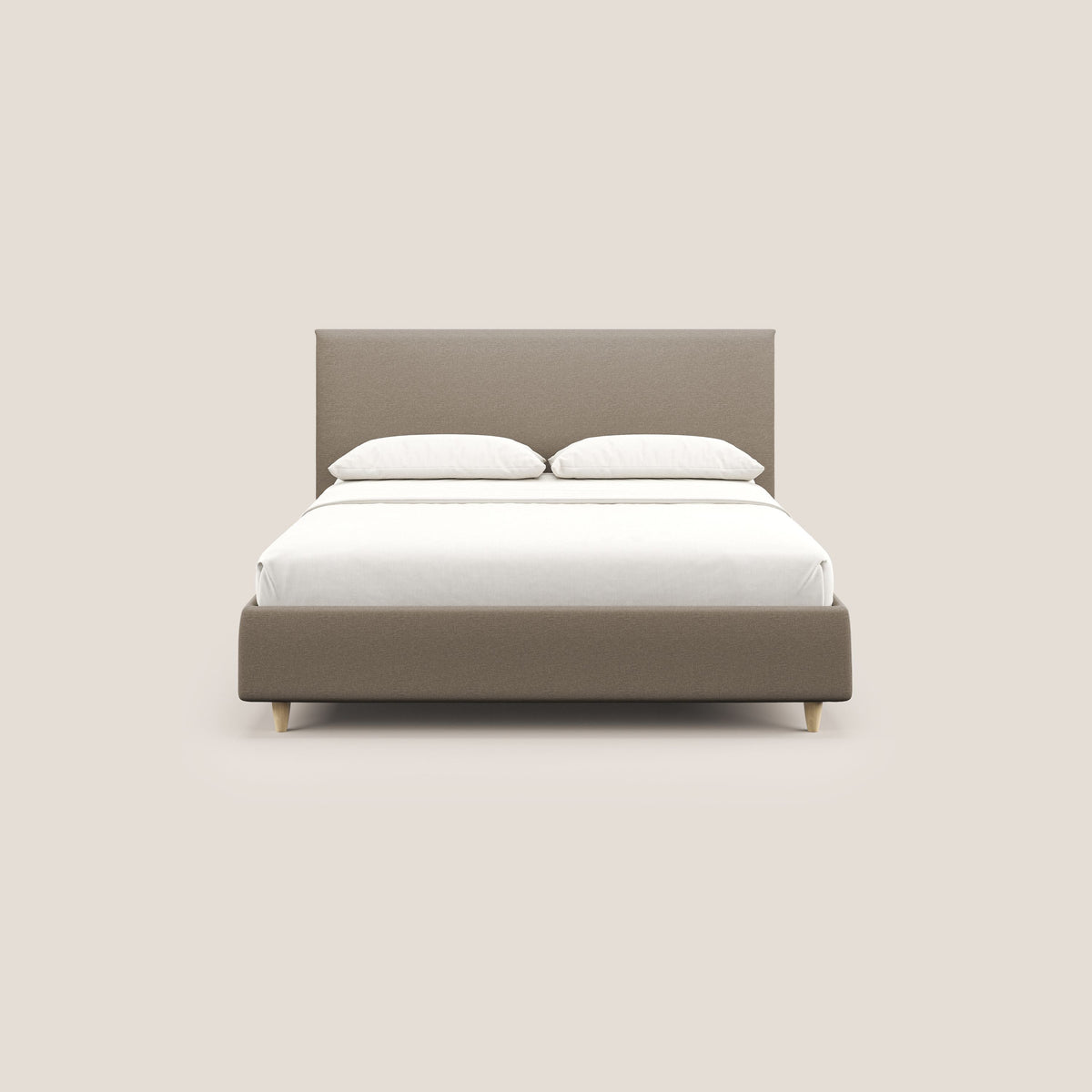 Teresa letto contenitore e sfoderabile in tessuto misto cotone impermeabile T13 beige - divitt.sbs