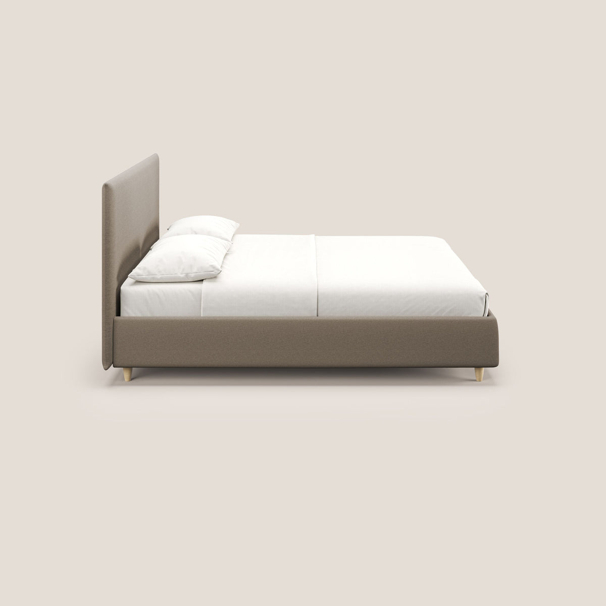 Teresa letto contenitore e sfoderabile in tessuto misto cotone impermeabile T13 beige - divitt.sbs