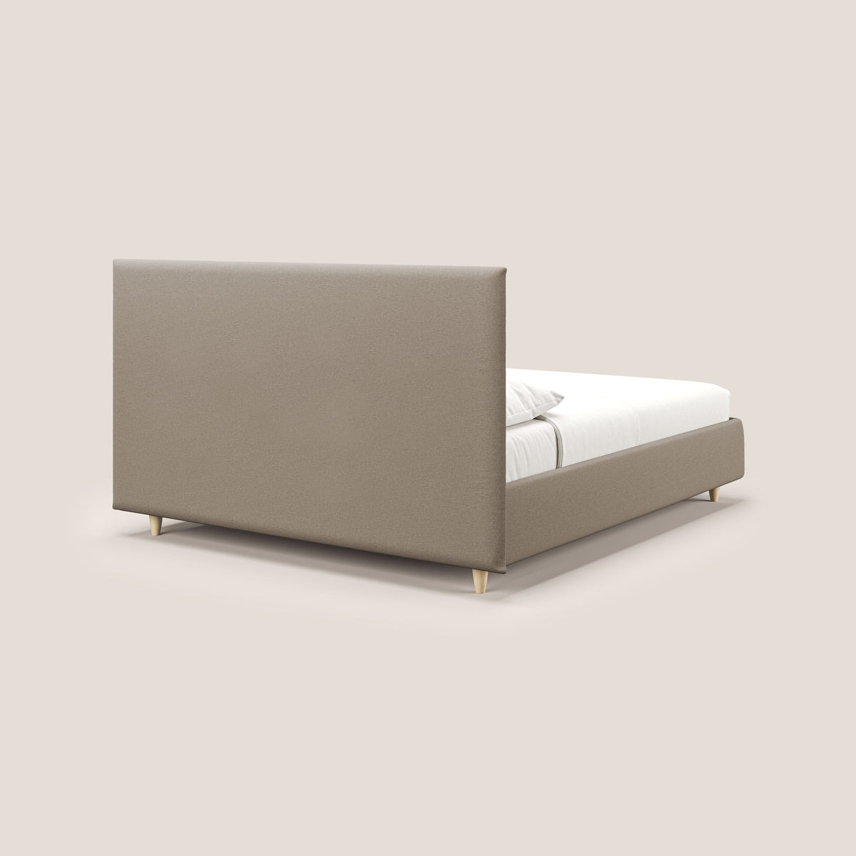 Teresa letto contenitore e sfoderabile in tessuto misto cotone impermeabile T13 beige - divitt.sbs