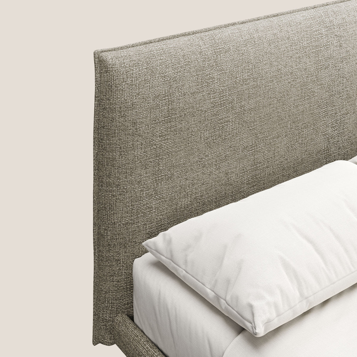 Theo letto imbottito moderno sfoderabile con piedi alti in metallo in tessuto impermeabile T10 - divitt.sbs