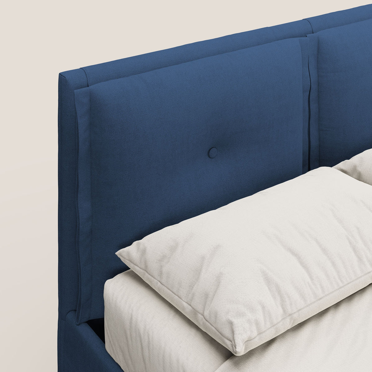 Travis letto contenitore con cuscini mobili trapuntati in tessuto impermeabile T02 blu - divitt.sbs