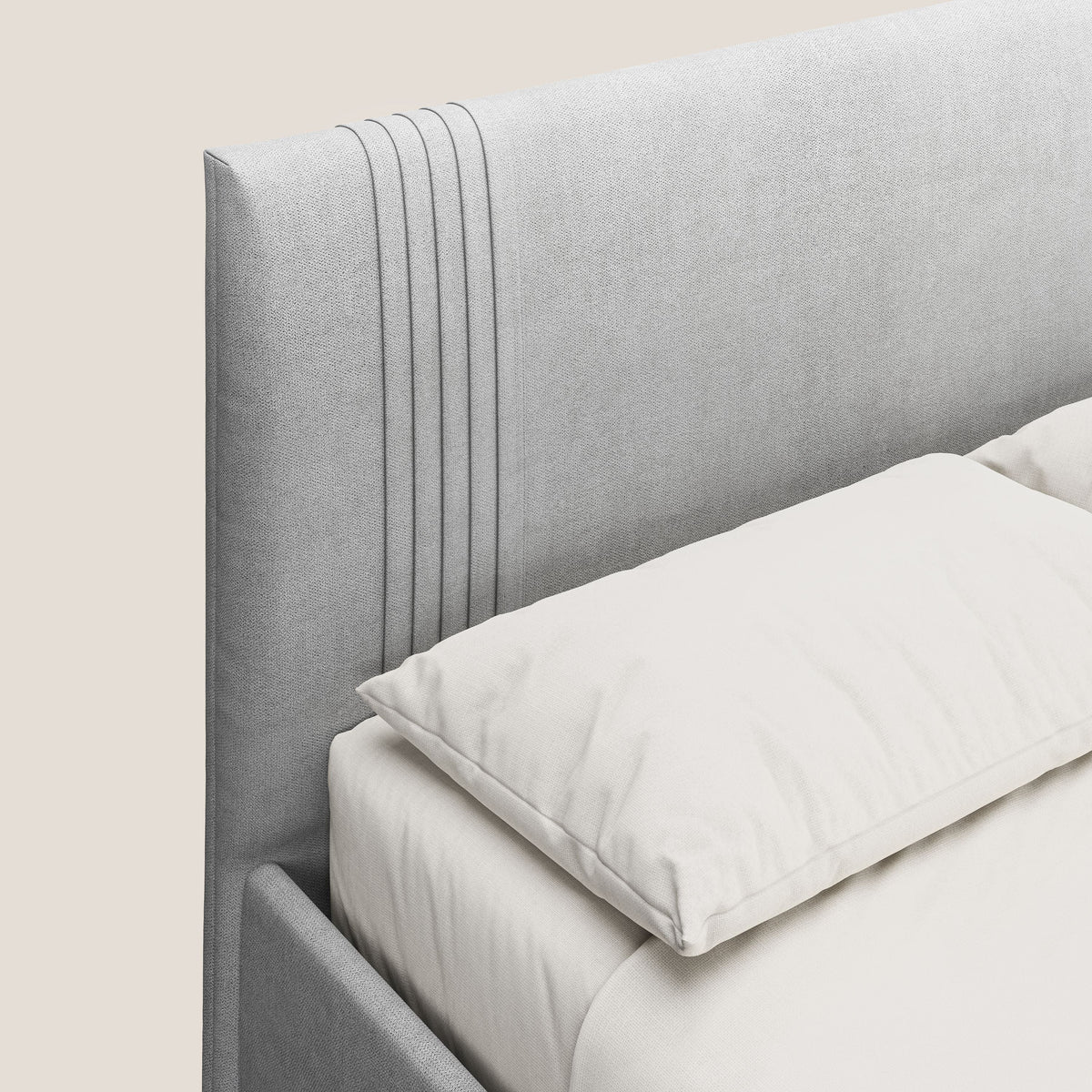 Yvonne letto contenitore in morbido tessuto impermeabile T02 grigio chiaro - divitt.sbs