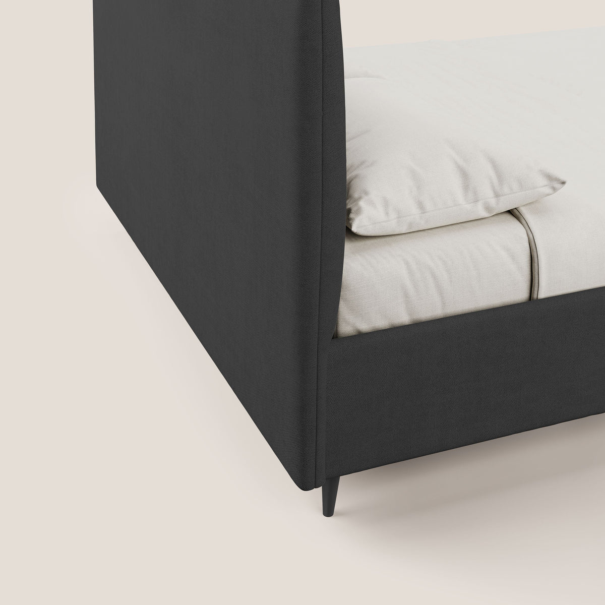 Yvonne letto contenitore in morbido tessuto impermeabile T02 nero - divitt.sbs