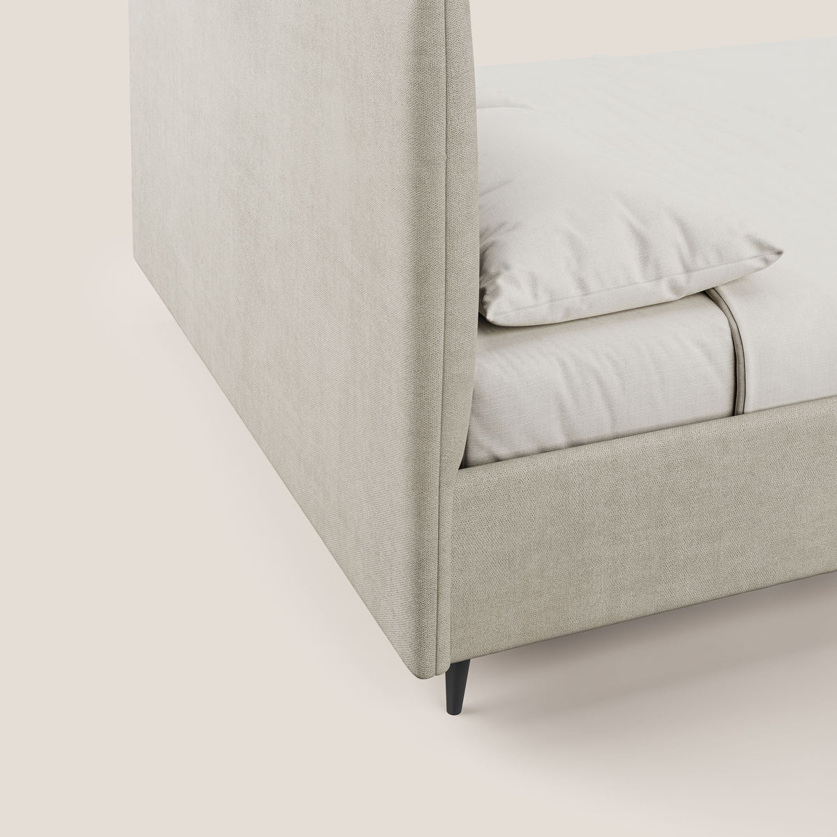 Yvonne letto contenitore in morbido tessuto impermeabile T02 panna - divitt.sbs