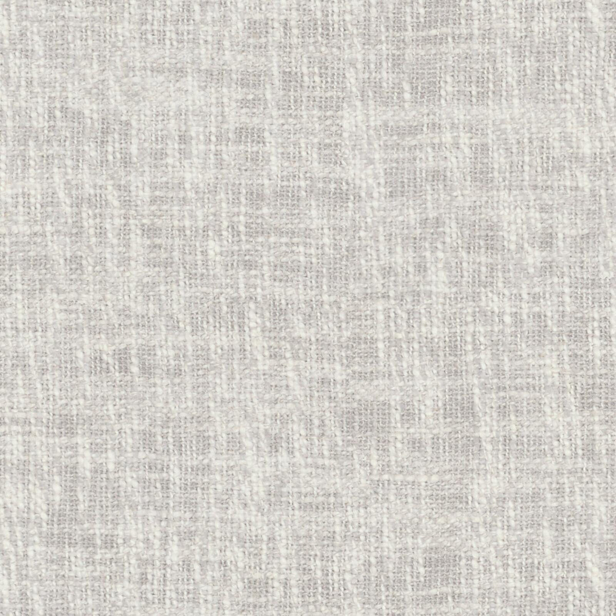 Un primo piano del tessuto intrecciato “Personalizzazione” della collezione S07 EARTHWILD, caratterizzato da un effetto melange grigio chiaro e bianco con una trama sottile e ruvida, creata da un intricato motivo a griglia di fili intrecciati.
