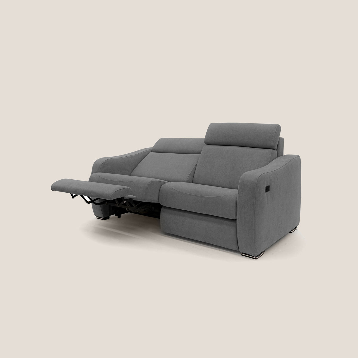 Gummy Divano con meccanismo relax elettrico grigio - divitt.sbs