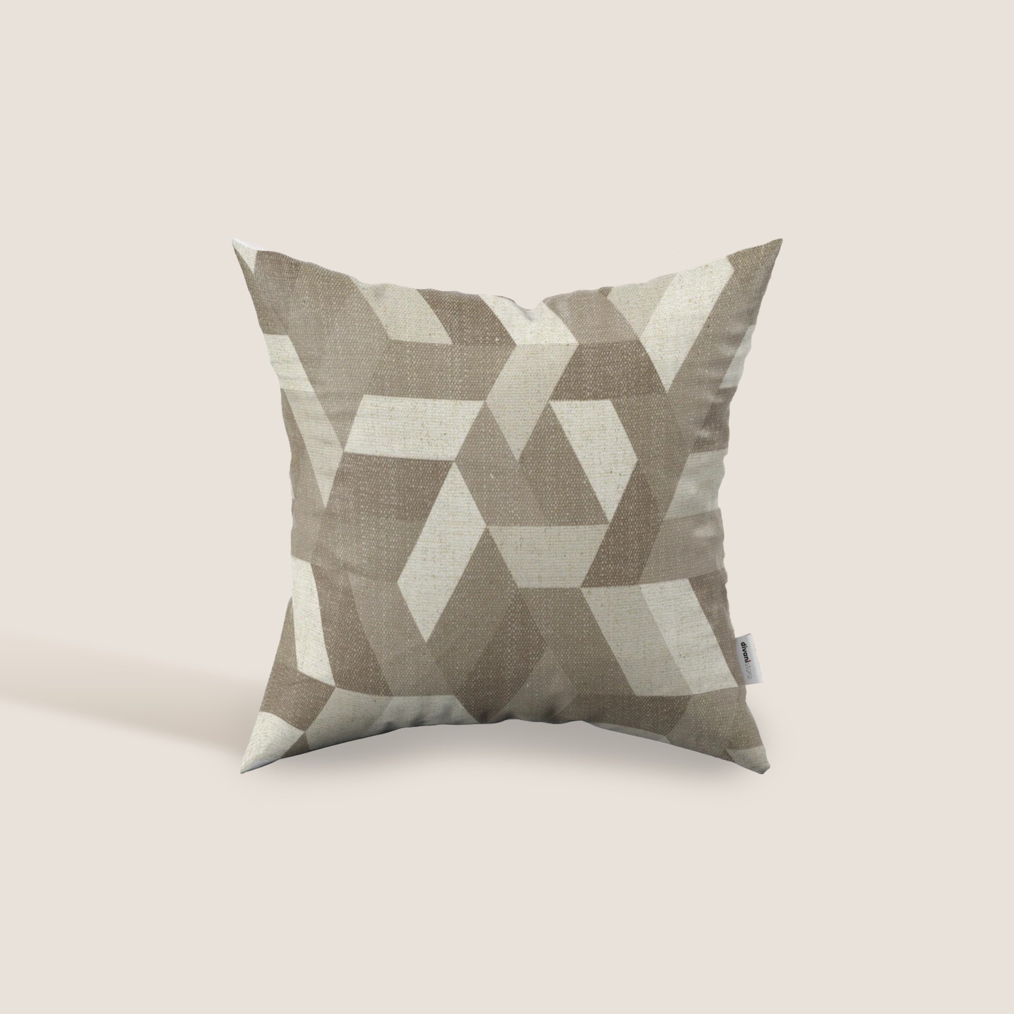 Unreal cuscini a fantasia geometriche in tessuto idrorepellente disponibile in diverse colorazioni panna - divitt.sbs