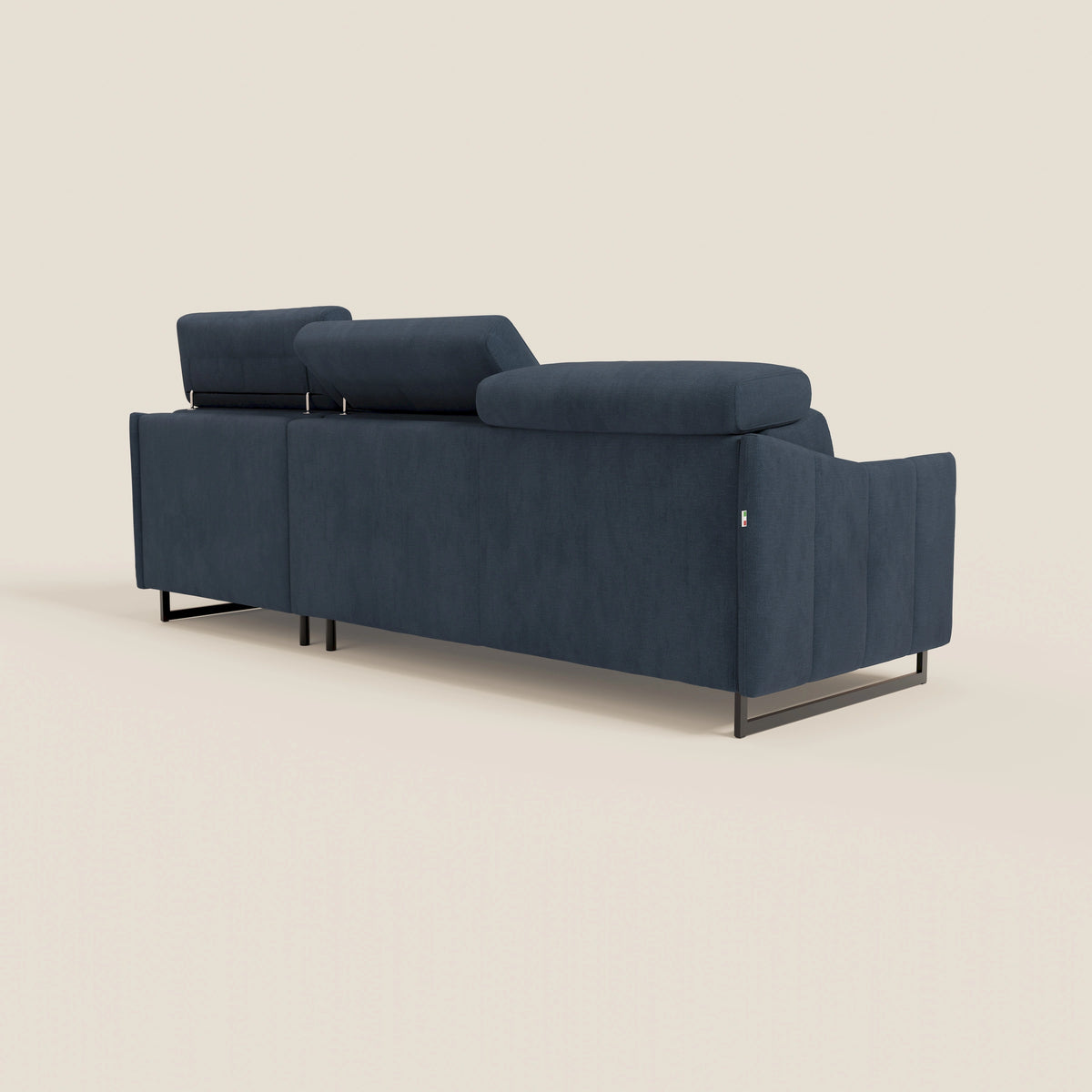 Loto Divano Letto Angolare con Penisola contenitore, Poggiatesta, Materasso Alto H18 in morbido tessuto impermeabile T14 - divitt.sbs