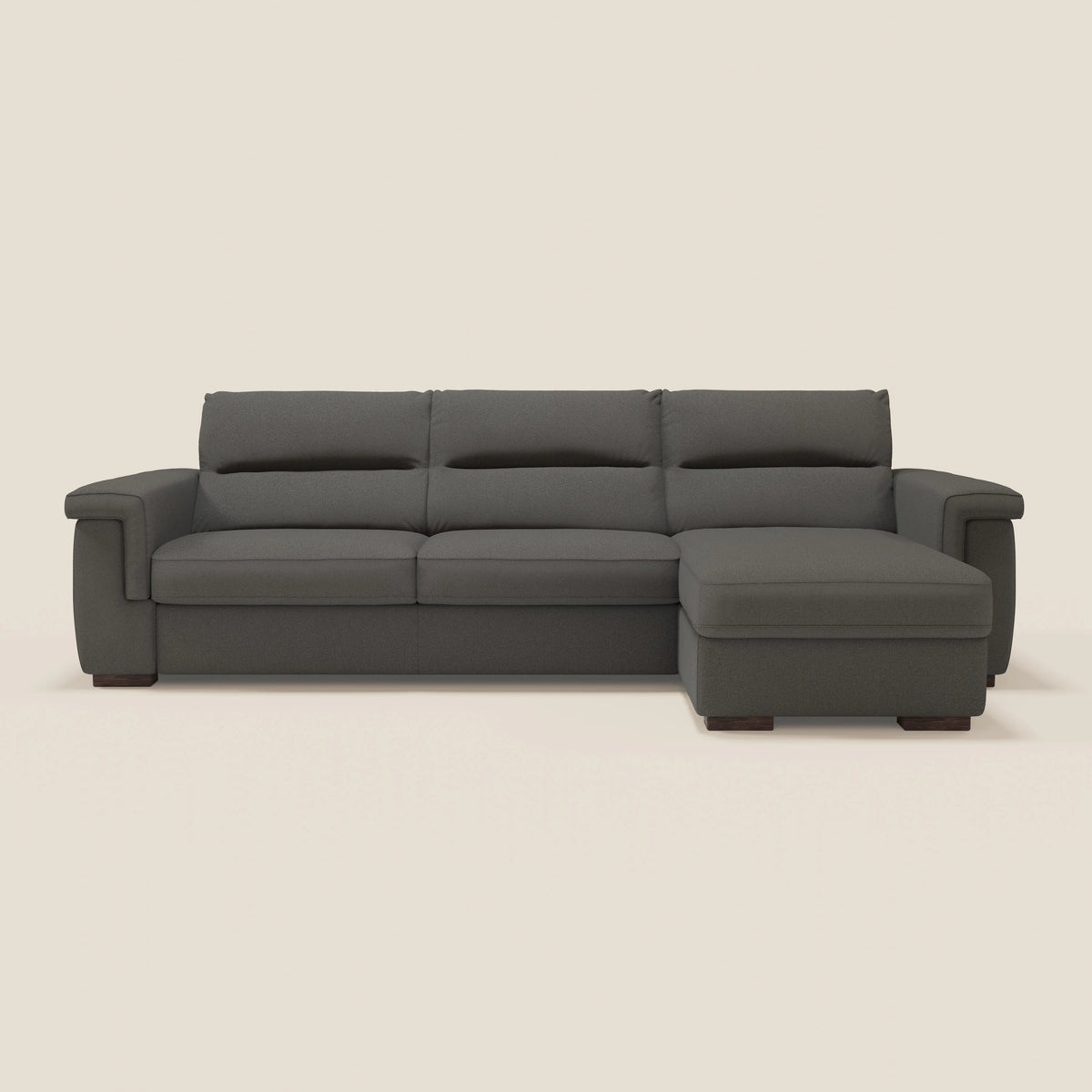 Magnolia divano letto angolare con Penisola Contenitore - Materasso H18 cm in tessuto smacchiabile T05 - divitt.sbs