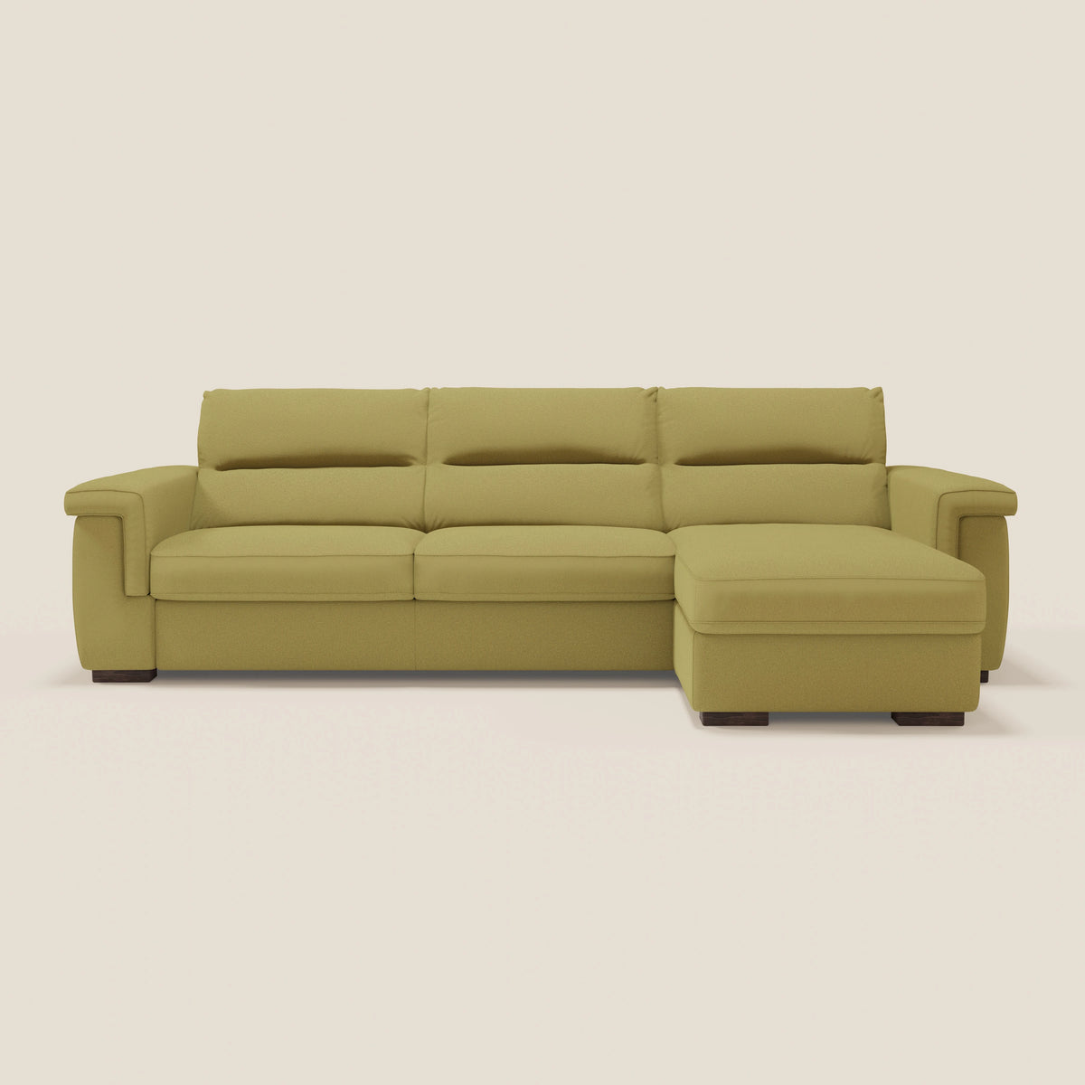 Magnolia divano letto angolare con Penisola Contenitore - Materasso H18 cm in tessuto smacchiabile T05 - divitt.sbs