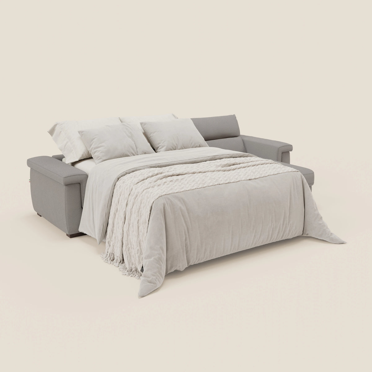 Magnolia divano letto angolare con Penisola Contenitore - Materasso H18 cm in tessuto smacchiabile T05 - divitt.sbs