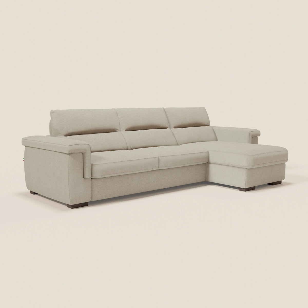 Magnolia divano letto angolare con Penisola Contenitore - Materasso H18 cm in tessuto smacchiabile T05 - divitt.sbs