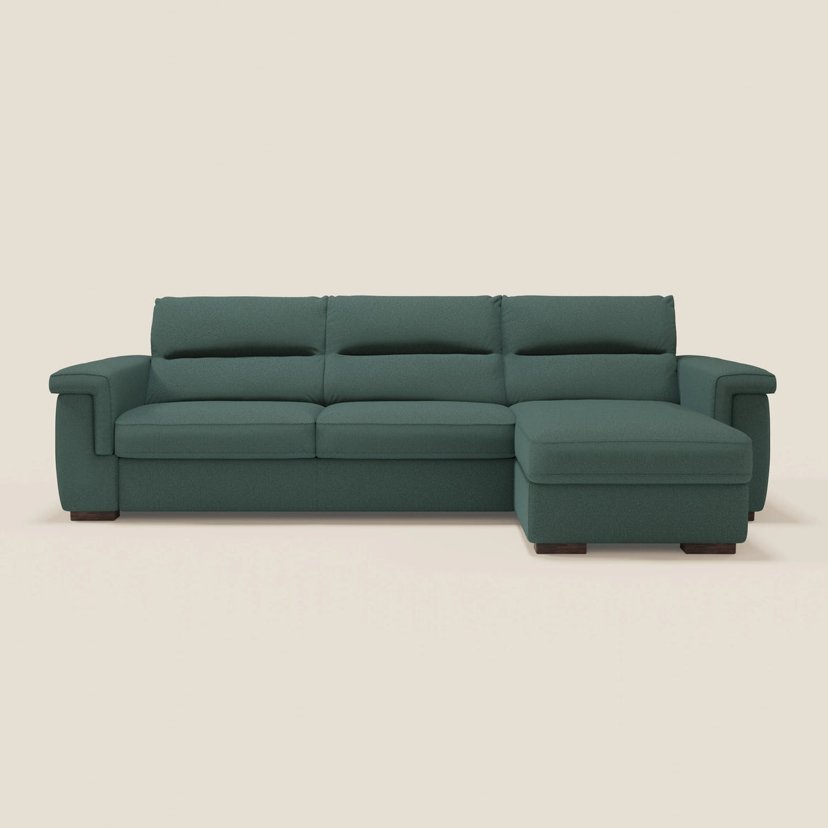 Magnolia divano letto angolare con Penisola Contenitore - Materasso H18 cm in tessuto smacchiabile T05 - divitt.sbs
