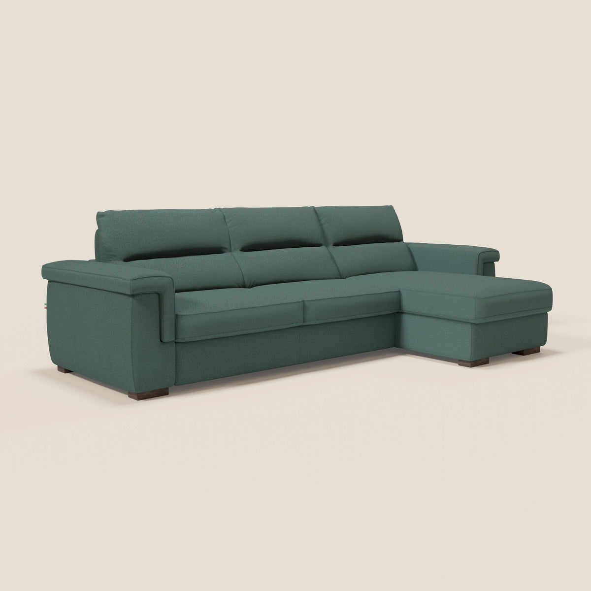 Magnolia divano letto angolare con Penisola Contenitore - Materasso H18 cm in tessuto smacchiabile T05 - divitt.sbs