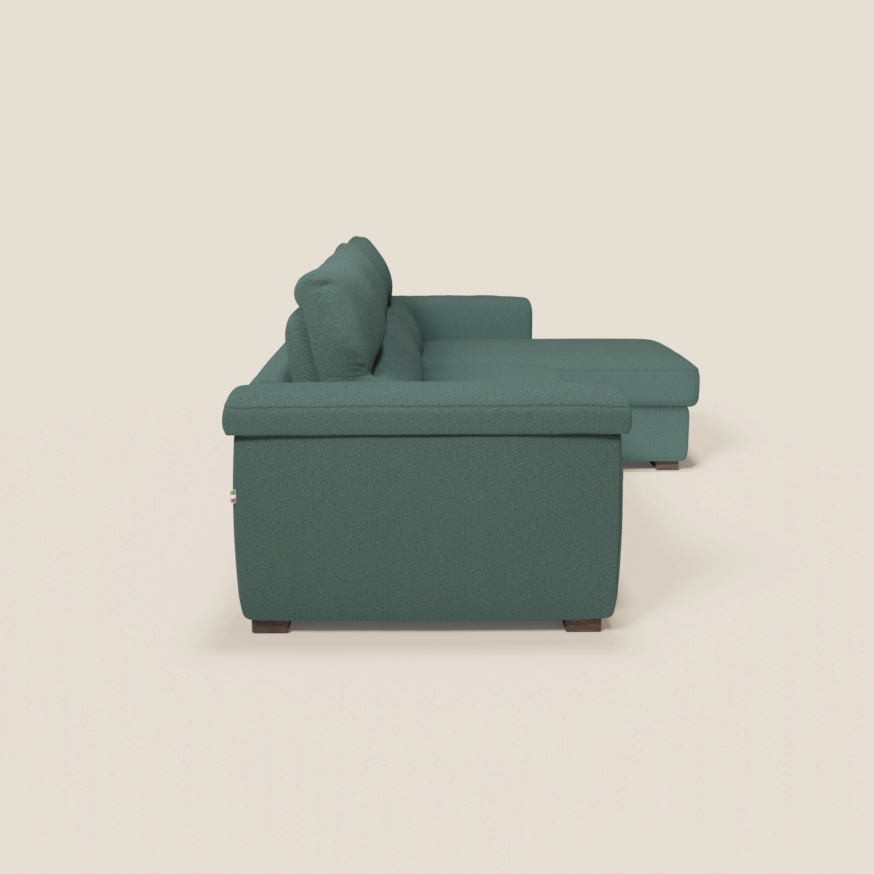 Magnolia divano letto angolare con Penisola Contenitore - Materasso H18 cm in tessuto smacchiabile T05 - divitt.sbs