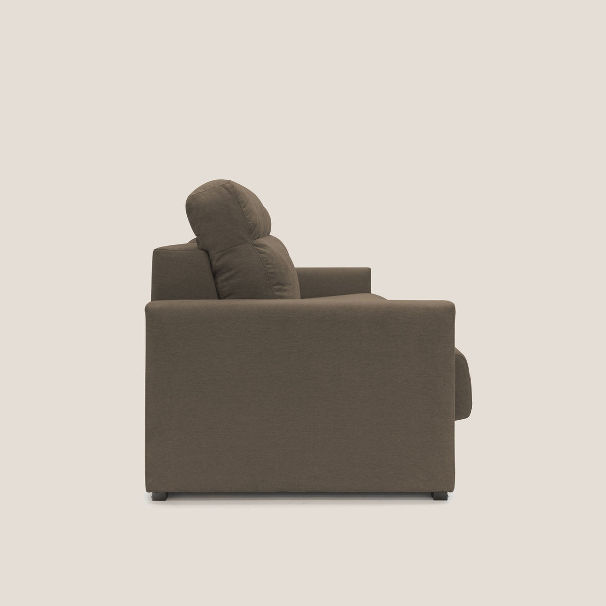 Margot Divano letto matrimoniale con schienale morbido alto in tessuto T02 marrone - divitt.sbs