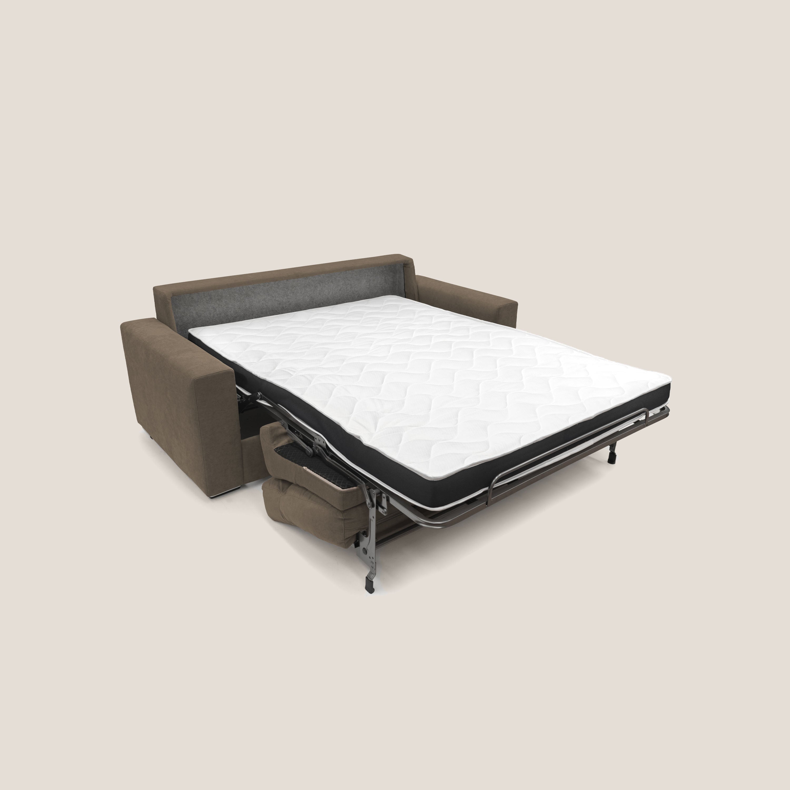 Nikita Divano letto matrimoniale con schienale morbido alto e rivestimento T02 marrone - divitt.sbs