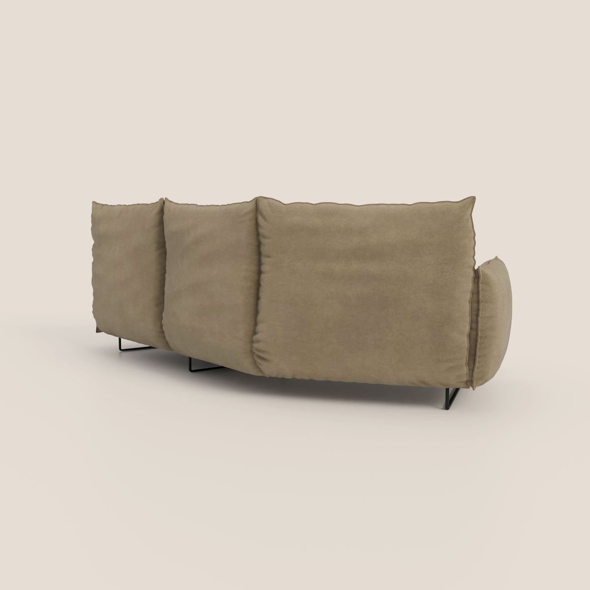 Monamour divano moderno angolare con opzione relax elettrico in microfibra smacchiabile impermeabile T11 beige - divitt.sbs